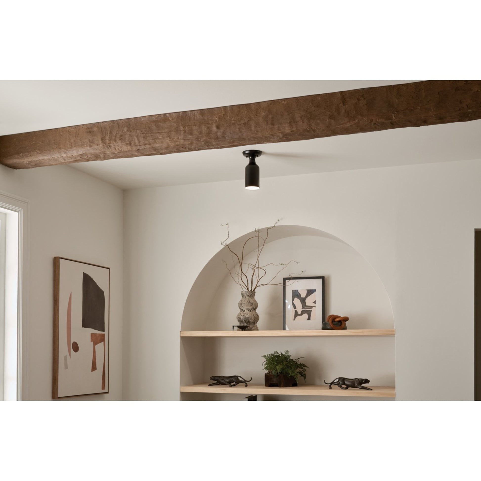 Sisu 5" Semi-Flush Mount, Black Finish - Bees Lighting
