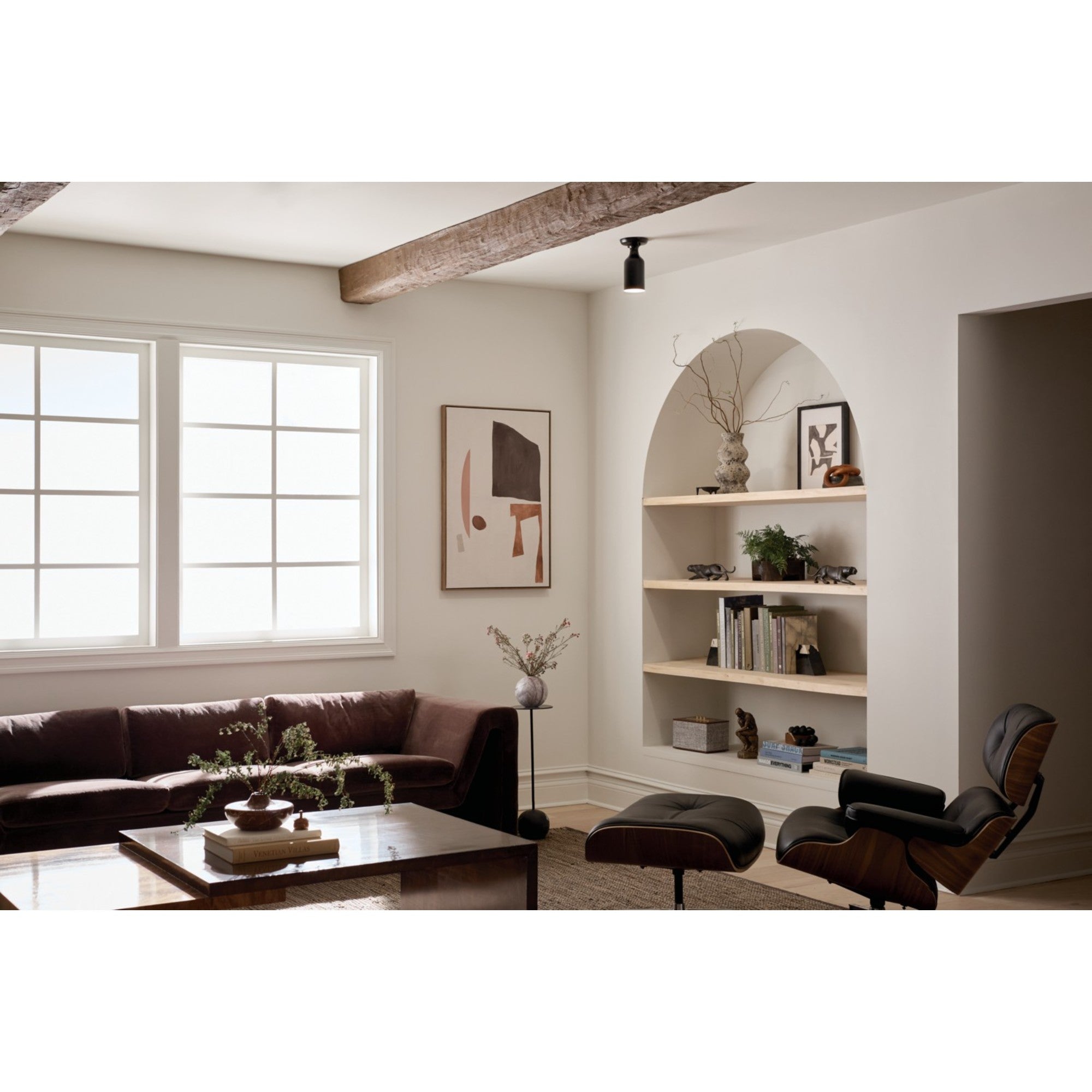Sisu 5" Semi-Flush Mount, Black Finish - Bees Lighting