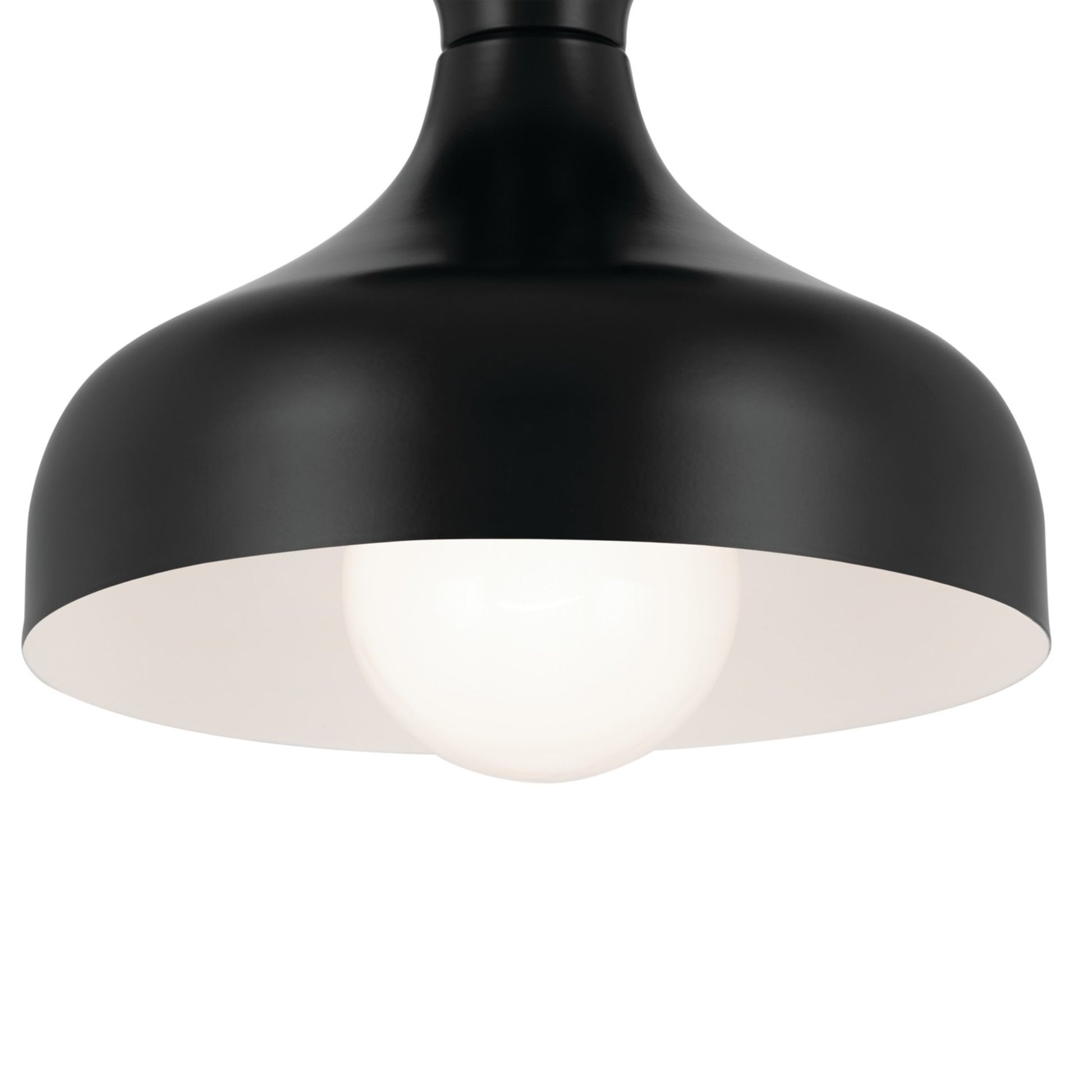 Sisu 8" Semi-Flush Mount, Black Finish - Bees Lighting