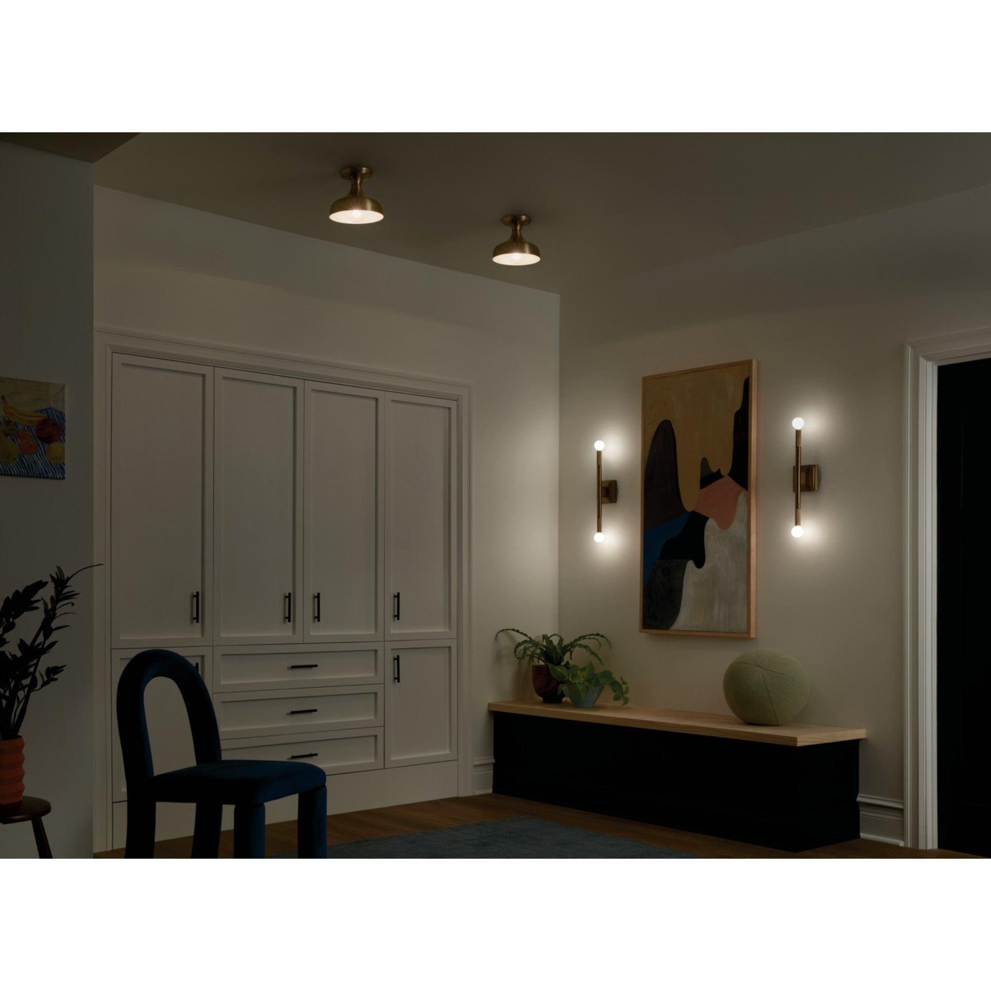 Sisu 8" Semi-Flush Mount, Champagne Bronze Finish - Bees Lighting