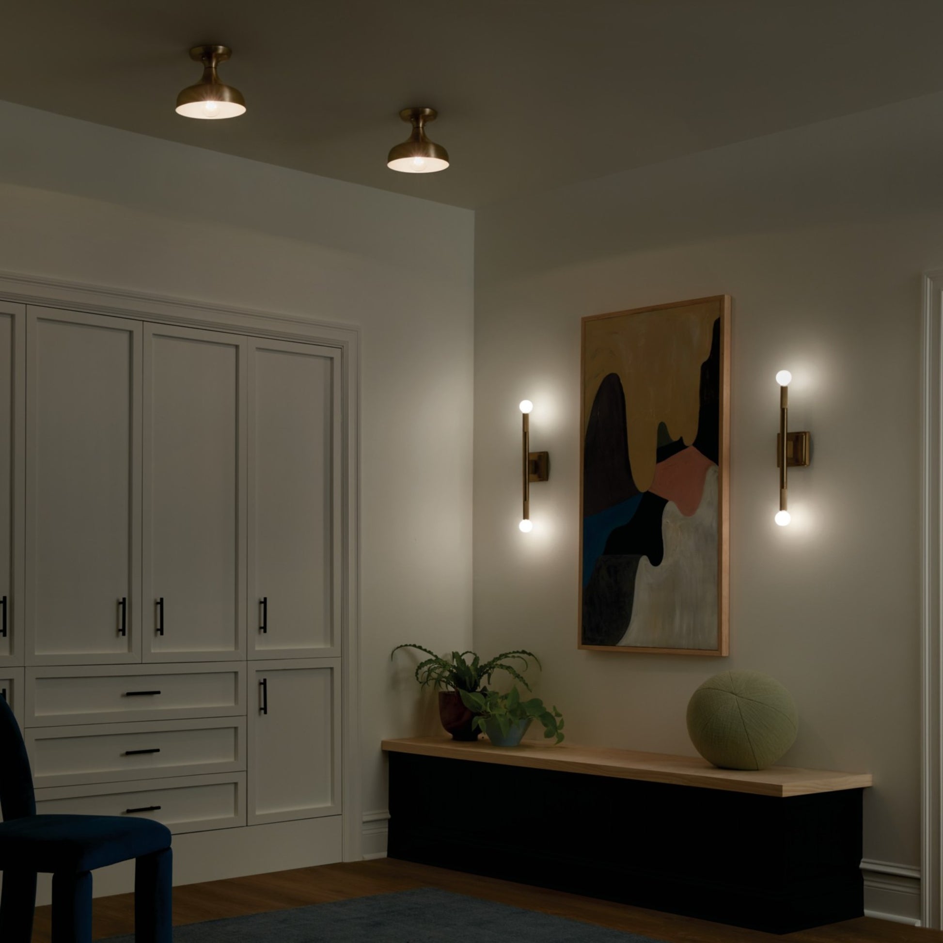 Sisu 8" Semi-Flush Mount, Champagne Bronze Finish - Bees Lighting