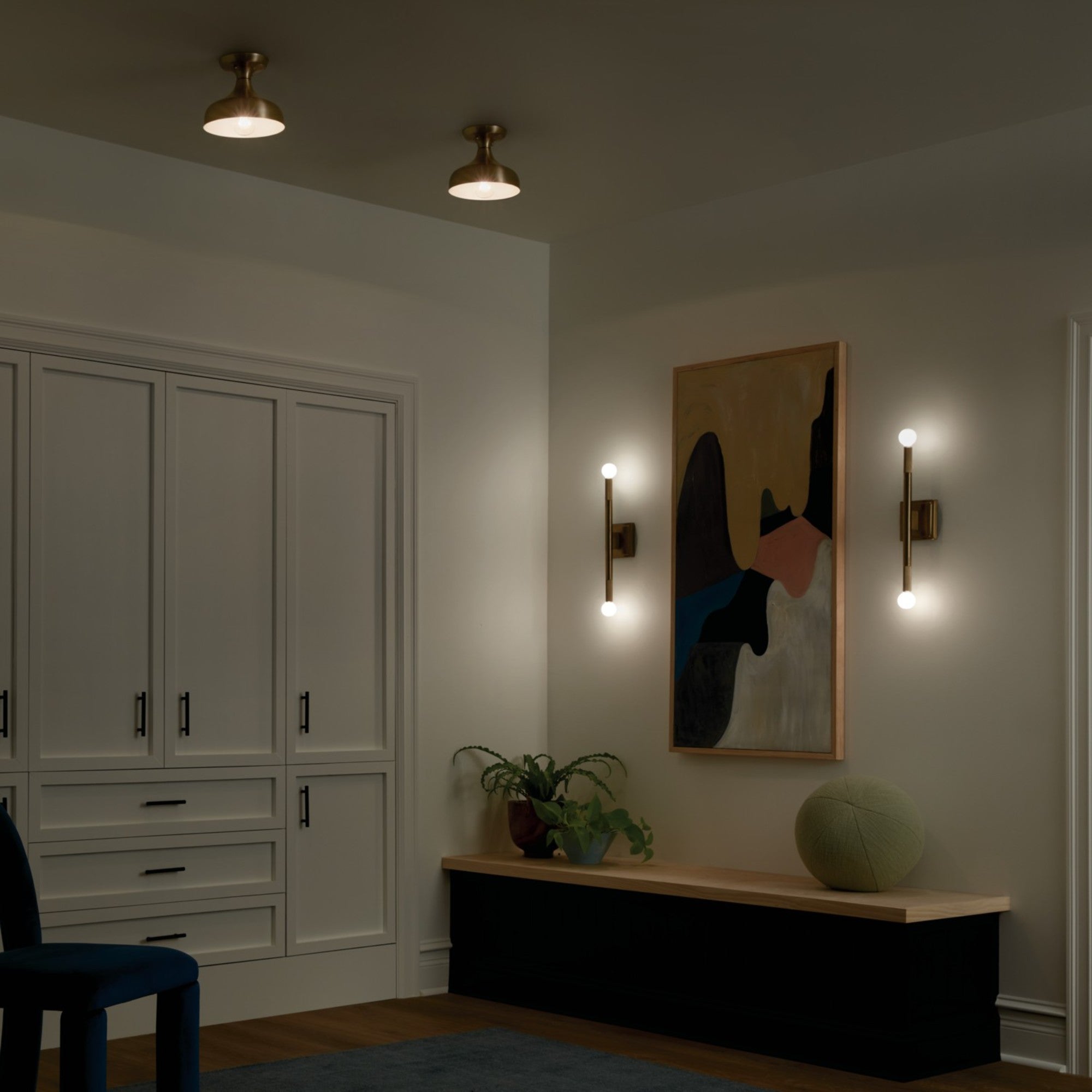 Sisu 8" Semi-Flush Mount, Champagne Bronze Finish - Bees Lighting