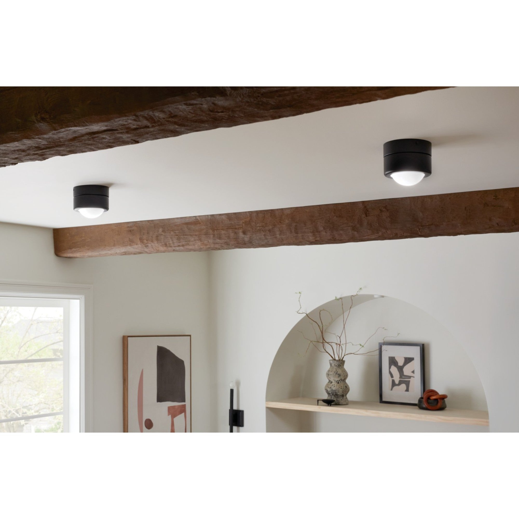 Tibbi 6" LED Flush Mount, Black Finish - Bees Lighting