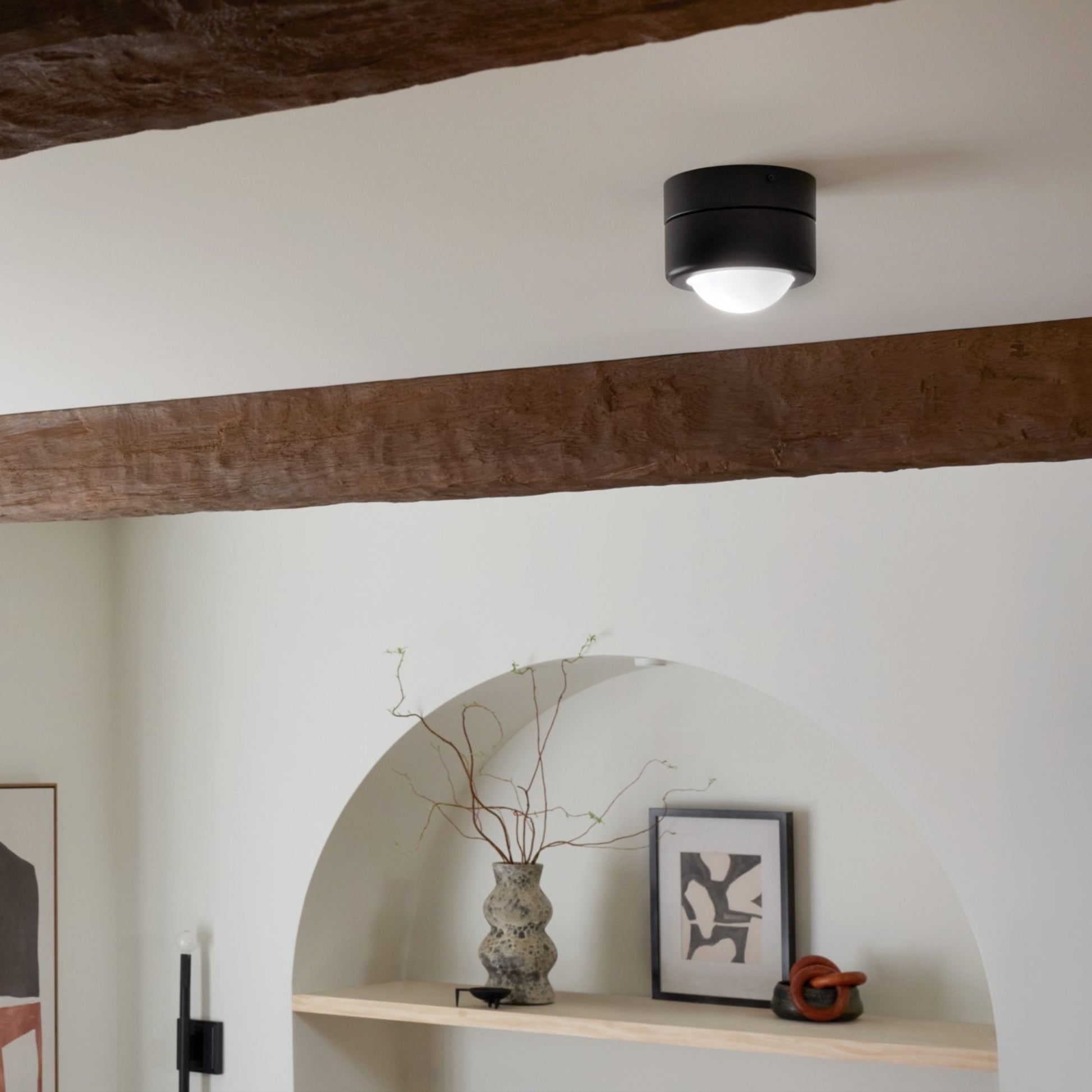 Tibbi 6" LED Flush Mount, Black Finish - Bees Lighting