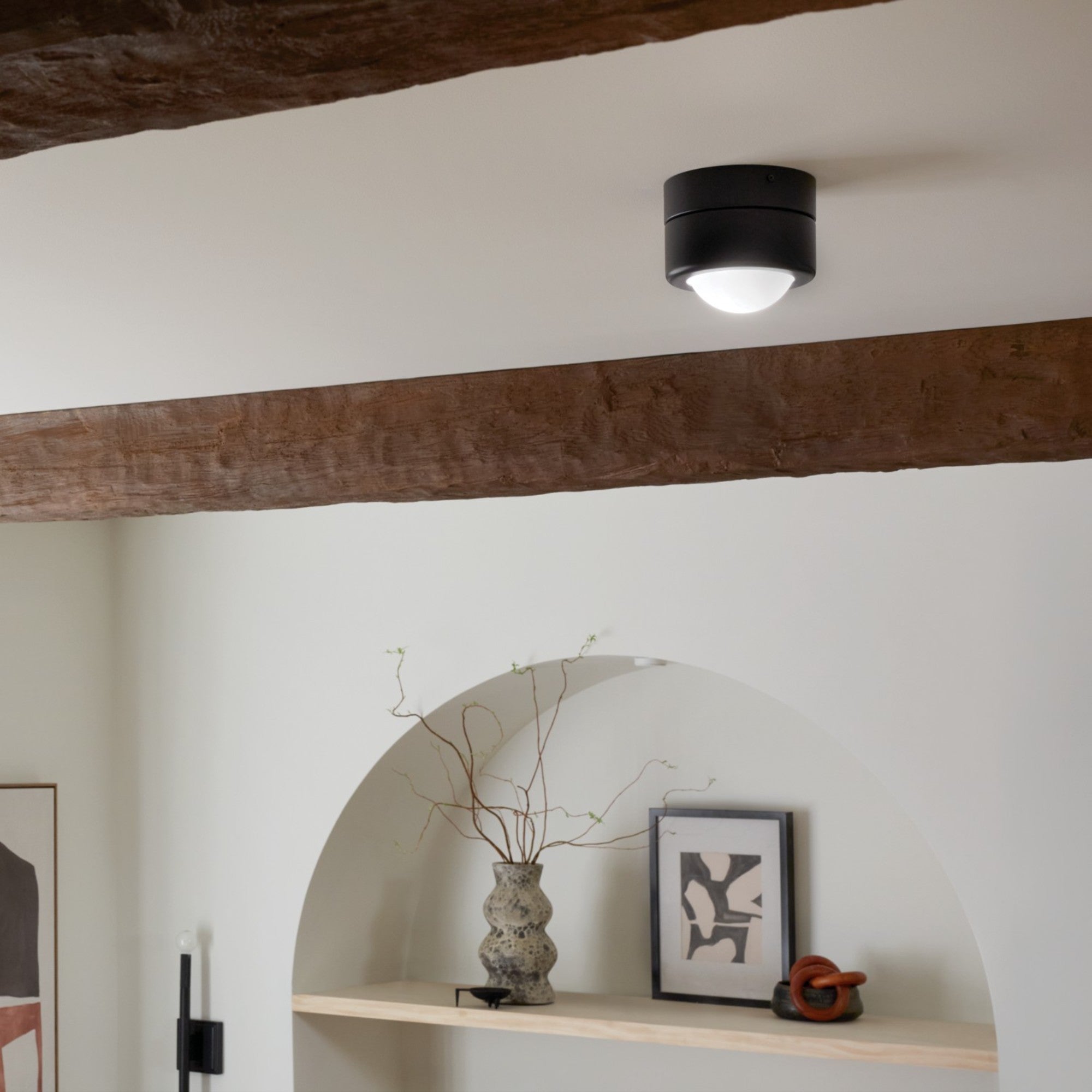 Tibbi 6" LED Flush Mount, Black Finish - Bees Lighting