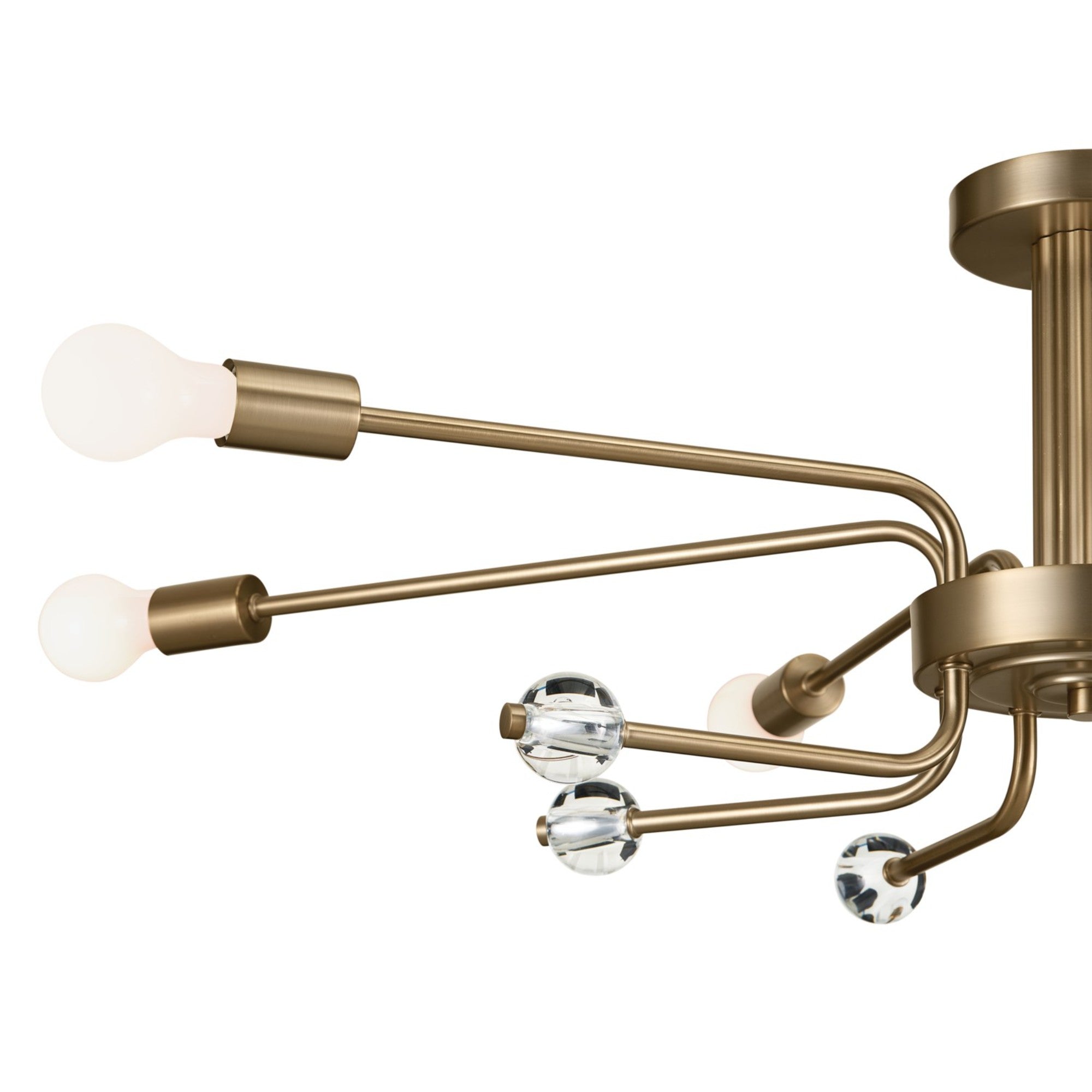 Ocala 41" 6-Light Semi-Flush Mount, Champagne Bronze Finish - Bees Lighting