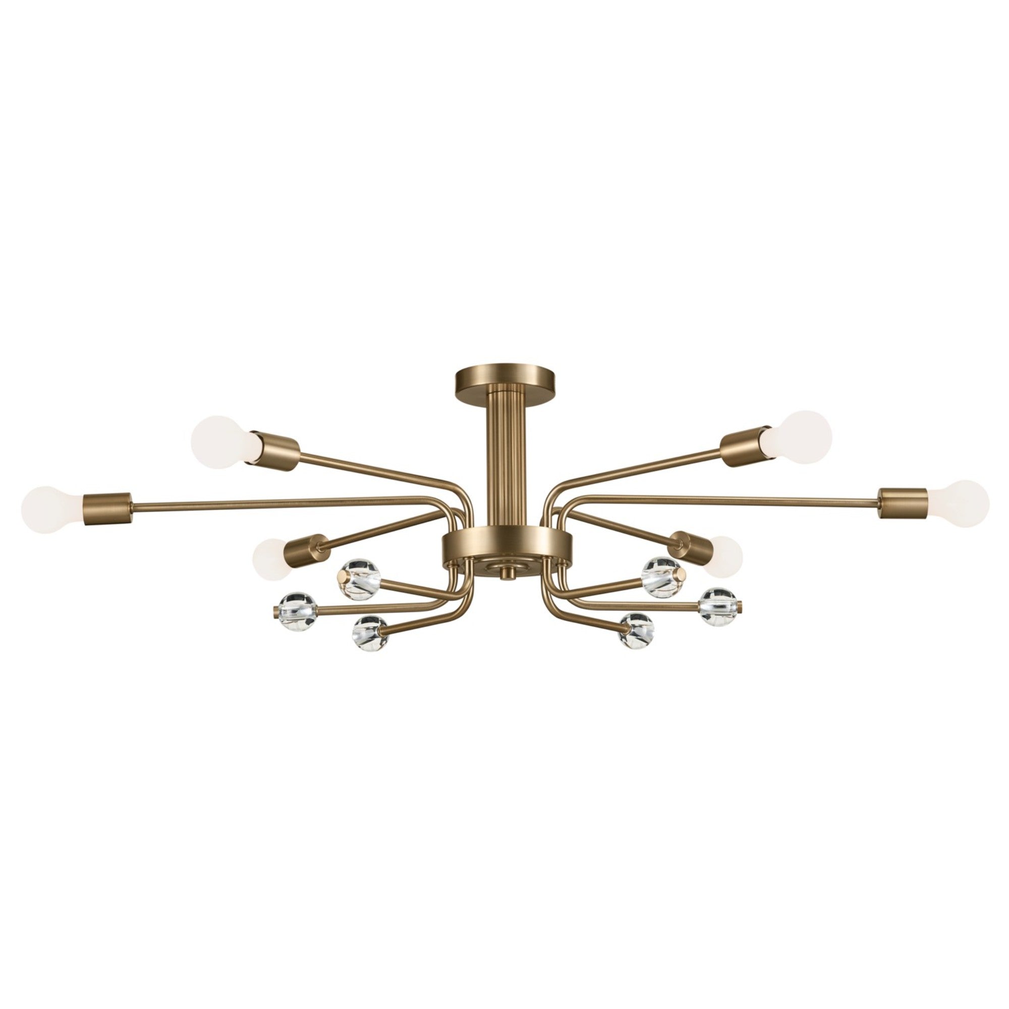 Ocala 41" 6-Light Semi-Flush Mount, Champagne Bronze Finish - Bees Lighting