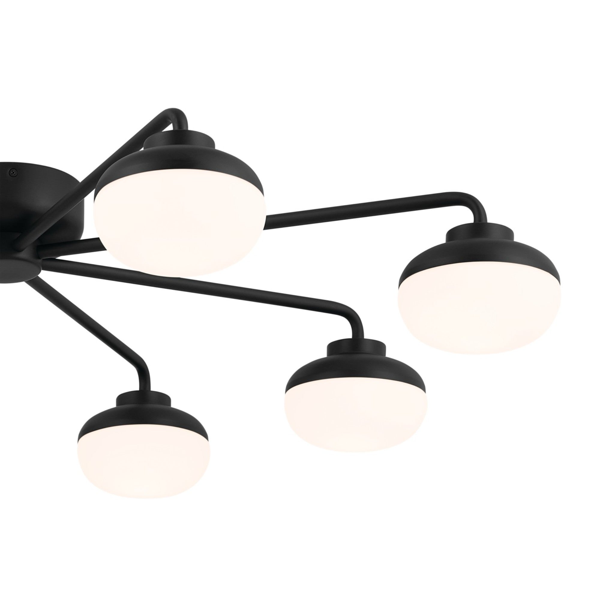 Remy 41" LED Semi-Flush Mount, Black Finish - Bees Lighting