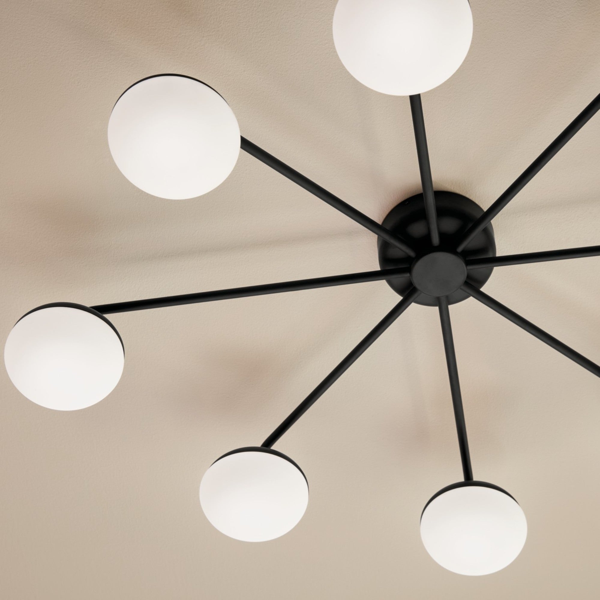 Remy 41" LED Semi-Flush Mount, Black Finish - Bees Lighting