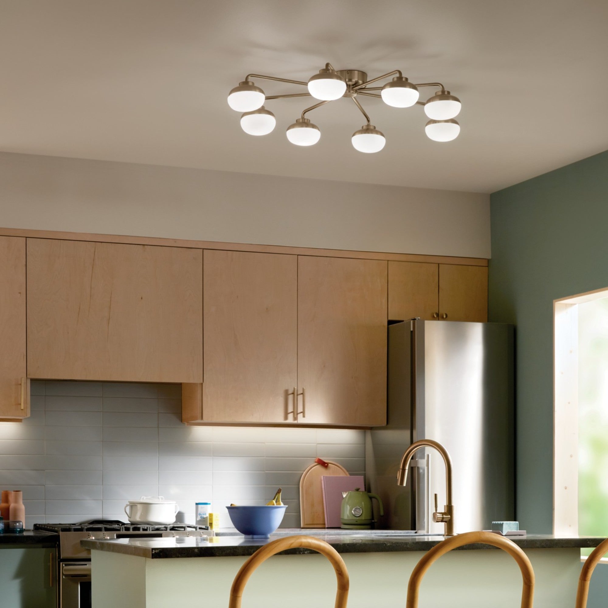 Remy 41" LED Semi-Flush Mount, Champagne Bronze Finish - Bees Lighting