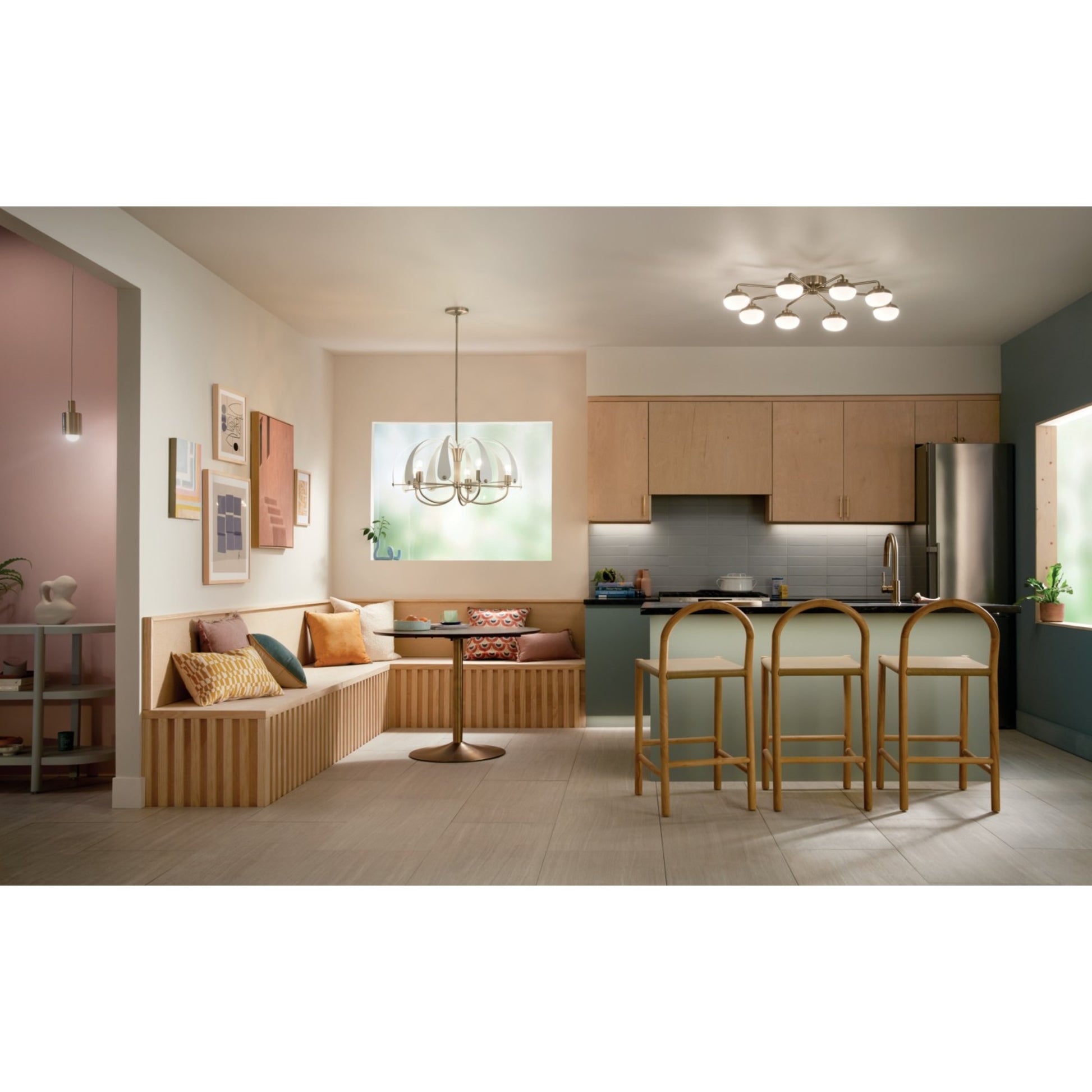 Remy 41" LED Semi-Flush Mount, Champagne Bronze Finish - Bees Lighting
