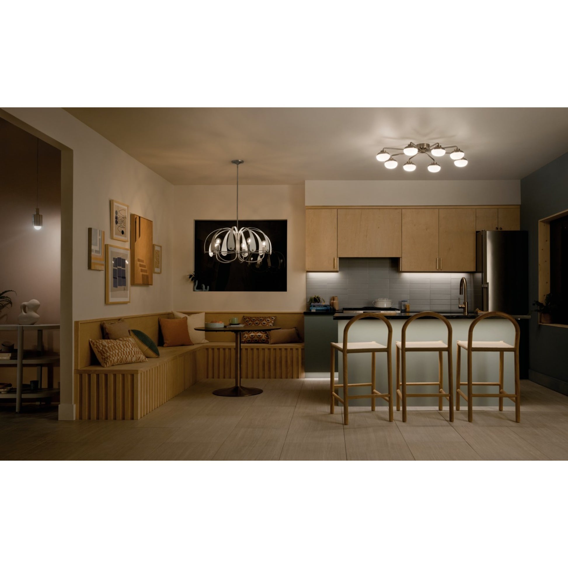 Remy 41" LED Semi-Flush Mount, Champagne Bronze Finish - Bees Lighting
