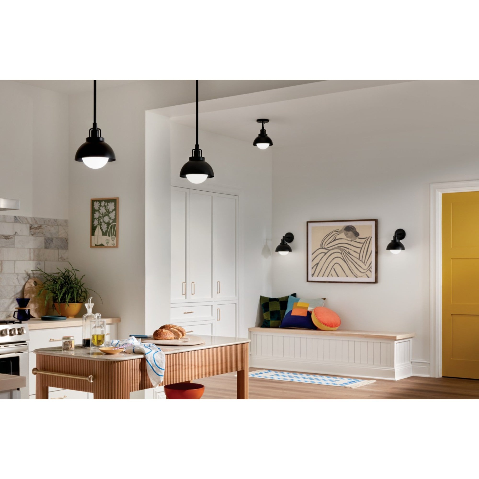Niva 10" Convertible Wall Sconce, Black Finish - Bees Lighting