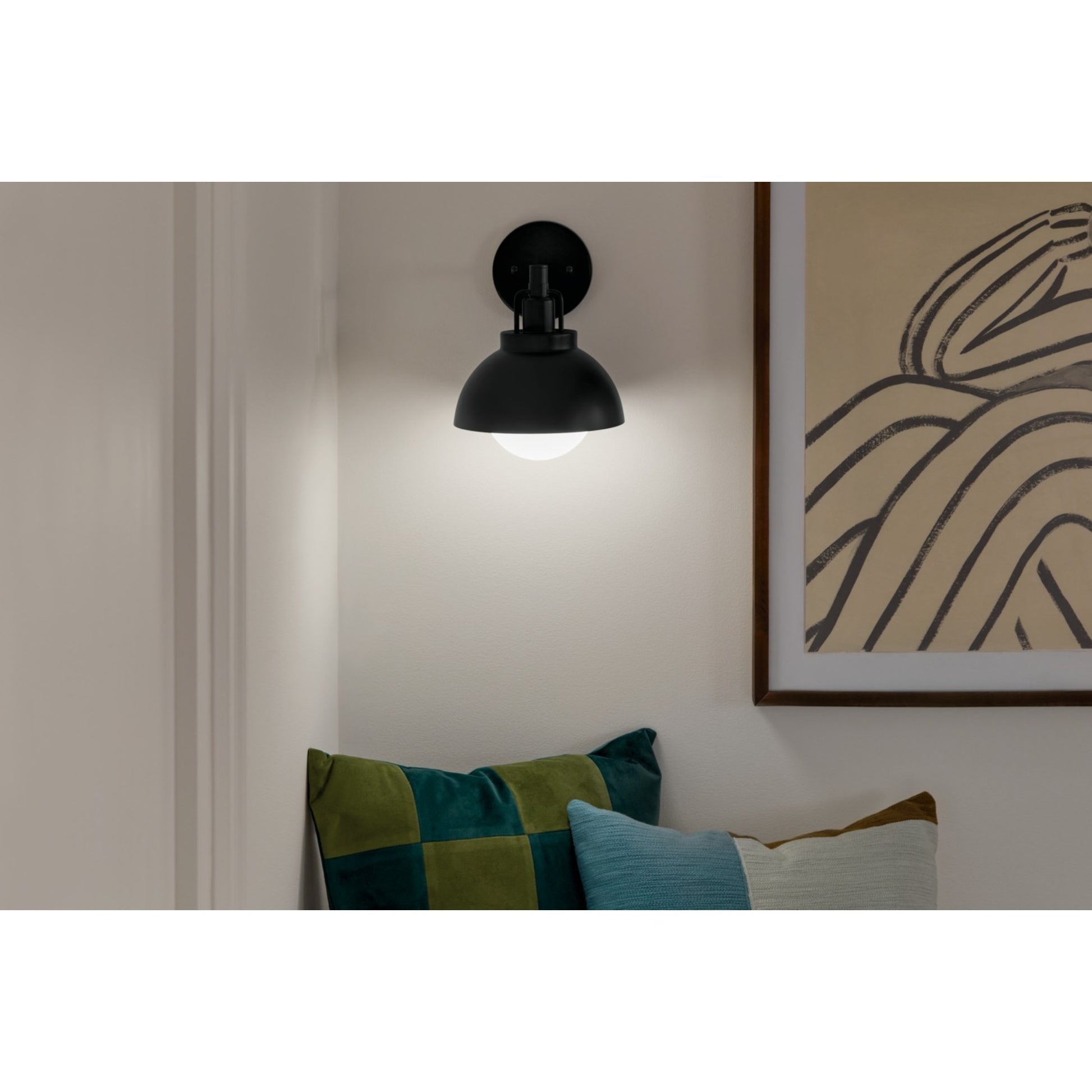 Niva 10" Convertible Wall Sconce, Black Finish - Bees Lighting