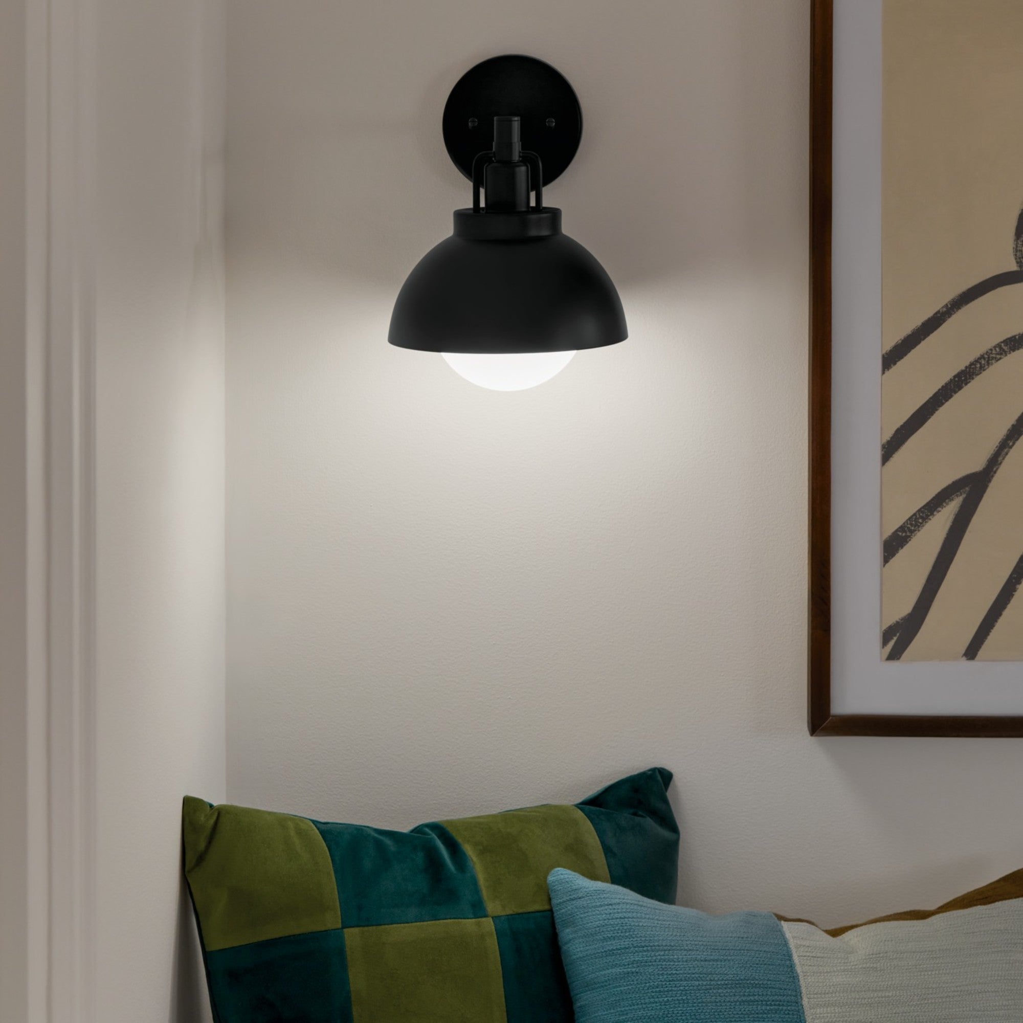 Niva 10" Convertible Wall Sconce, Black Finish - Bees Lighting