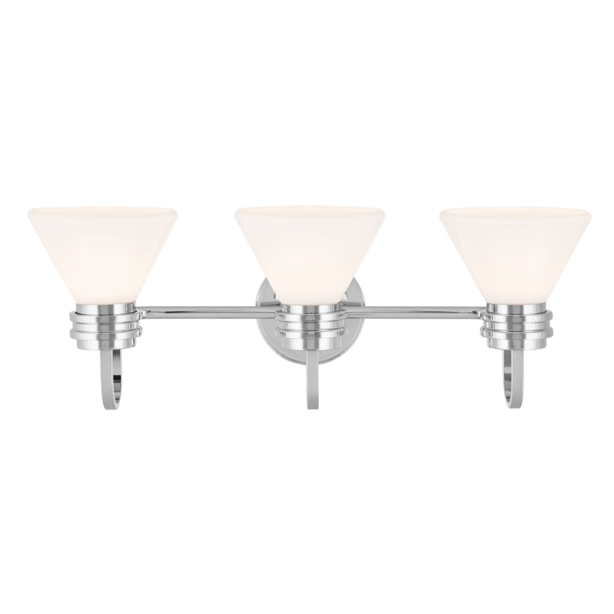 Farum 26" 3-Light Bath Vanity Light, Chrome Finish, Etched Glass - Bees Lighting