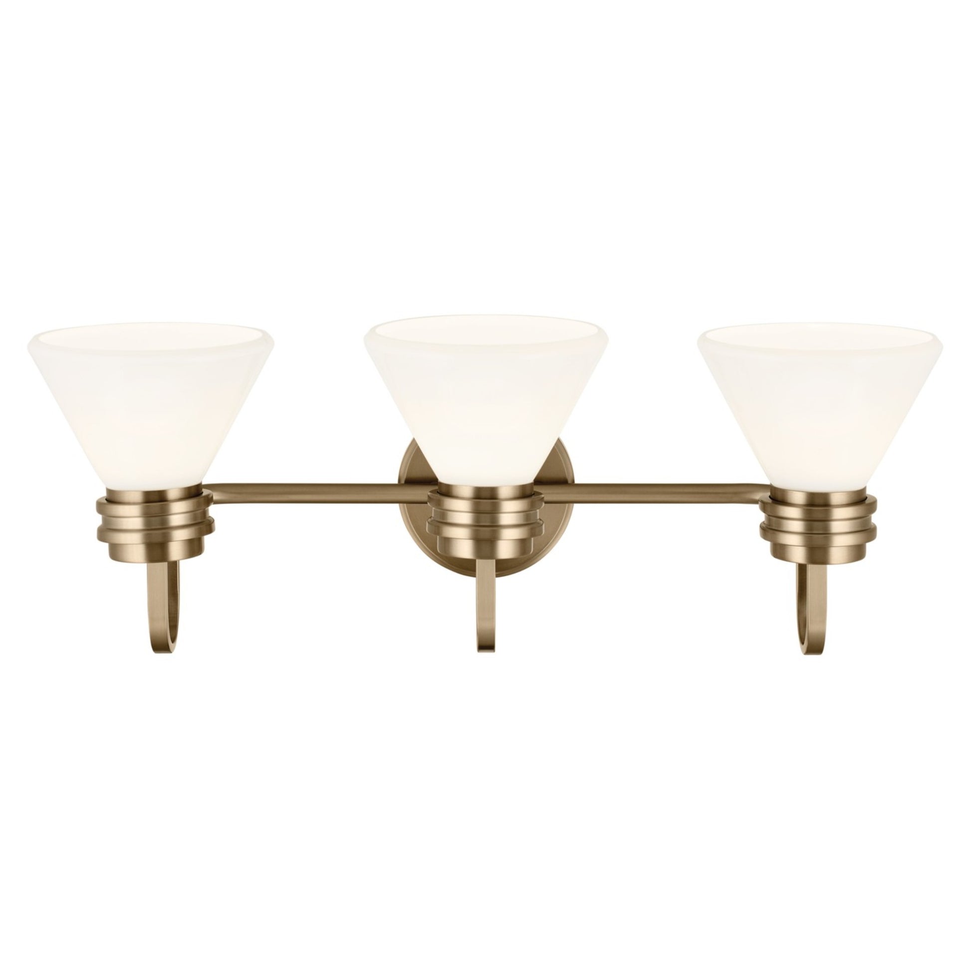 Farum 26" 3-Light Bath Vanity Light, Champagne Bronze Finish, Etched Glass - Bees Lighting