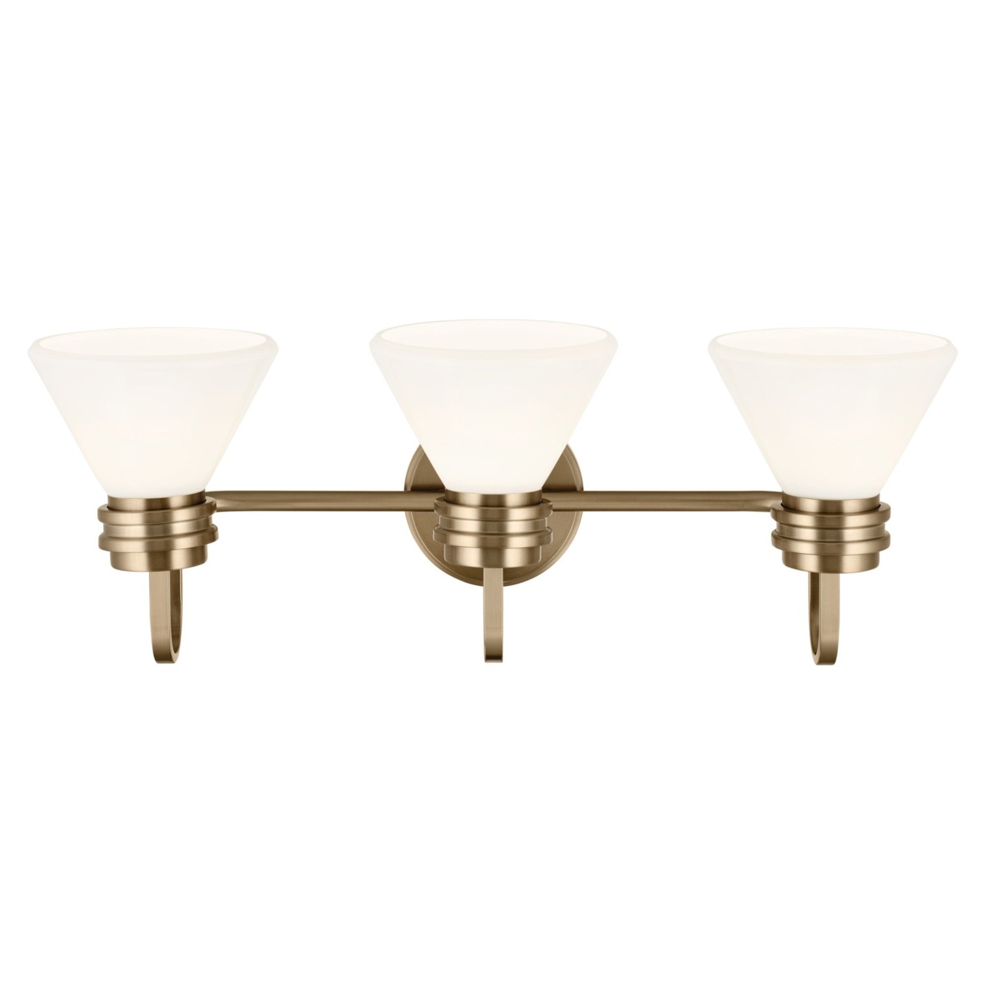 Farum 26" 3-Light Bath Vanity Light, Champagne Bronze Finish, Etched Glass - Bees Lighting