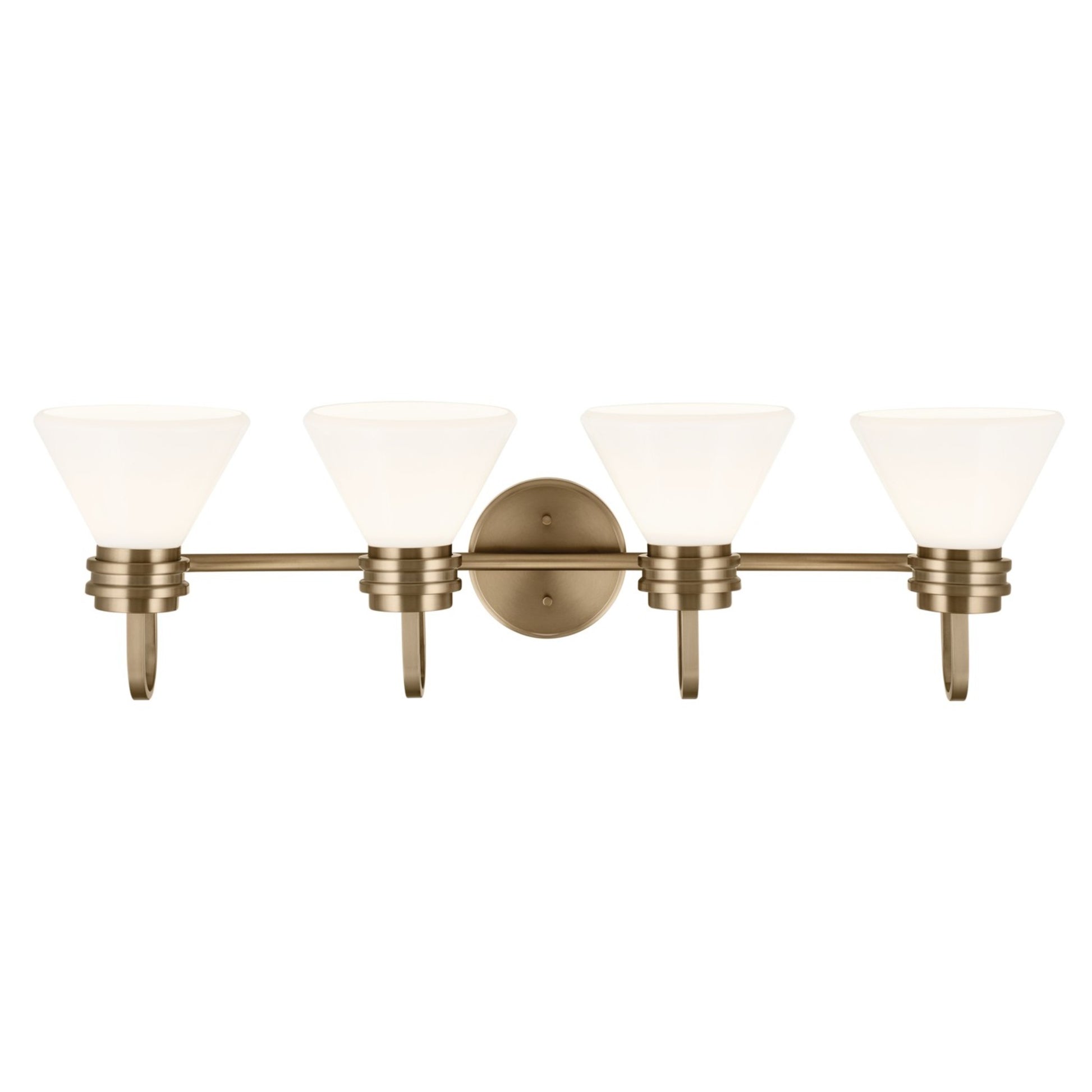 Farum 34" 4-Light Bath Vanity Light, Champagne Bronze Finish, Etched Glass - Bees Lighting