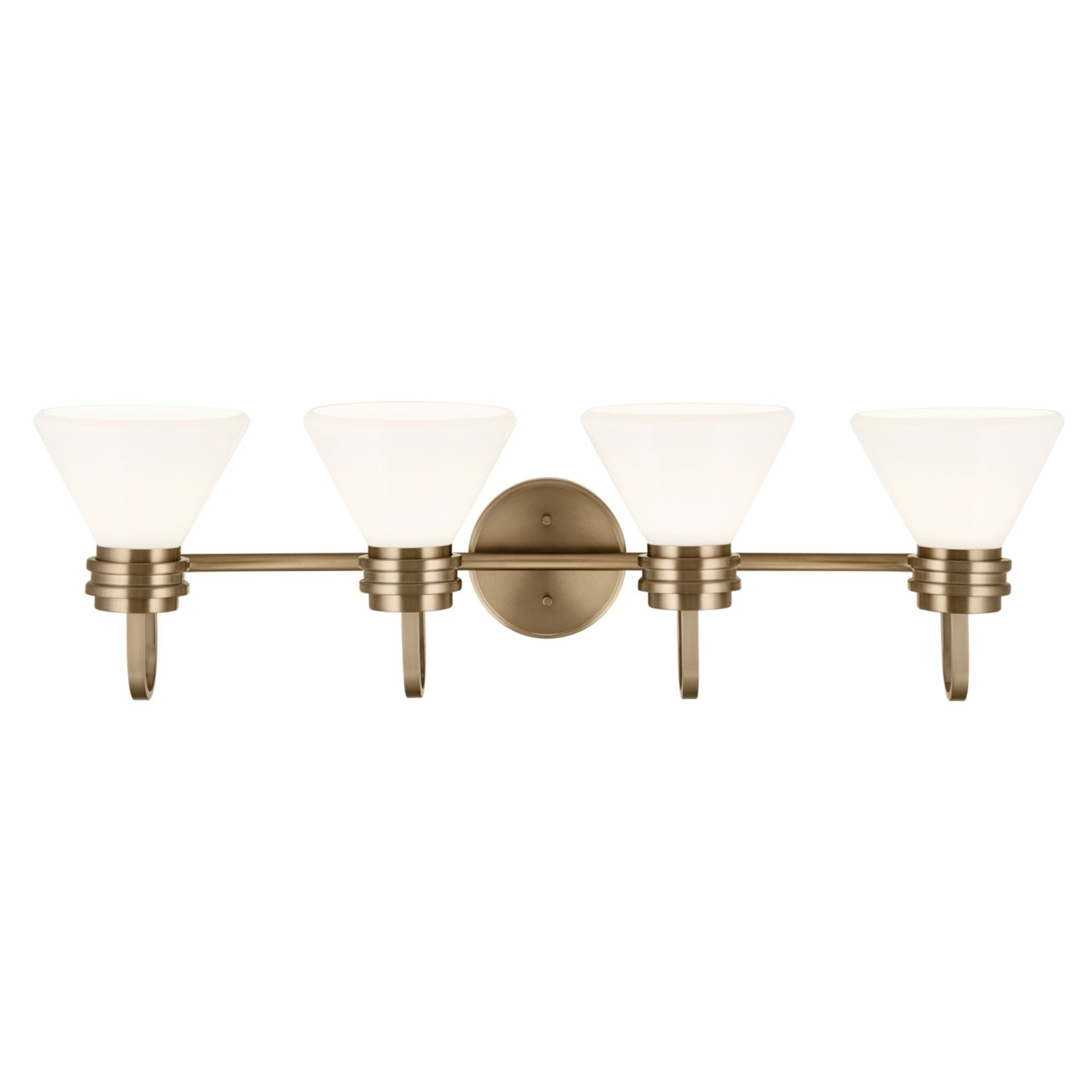 Farum 34" 4-Light Bath Vanity Light, Champagne Bronze Finish, Etched Glass - Bees Lighting