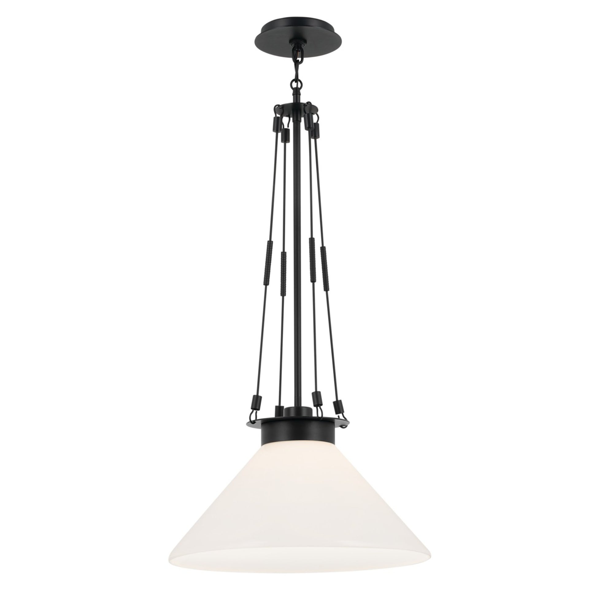 Albers 18" Pendant, Black Finish - Bees Lighting
