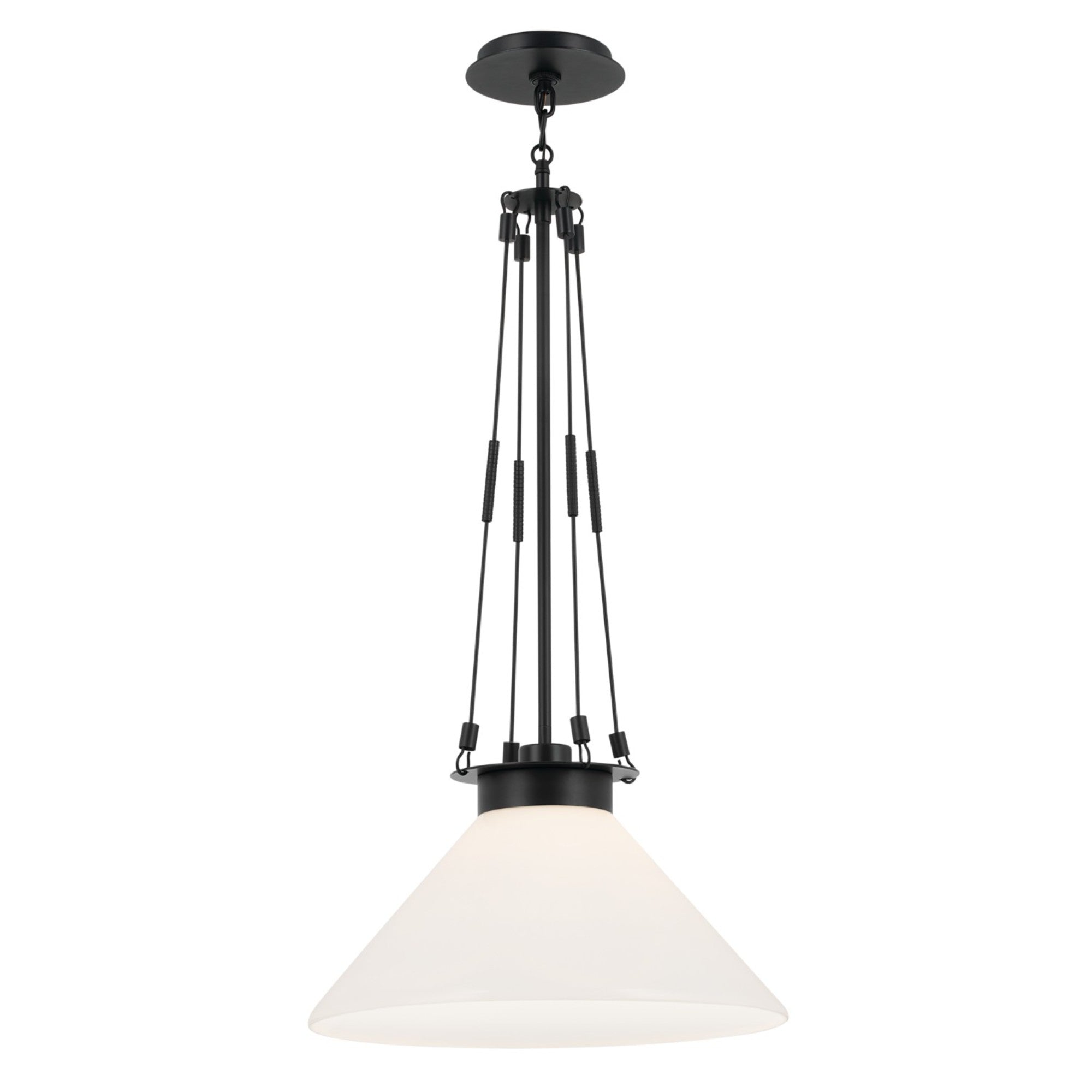 Albers 18" Pendant, Black Finish - Bees Lighting