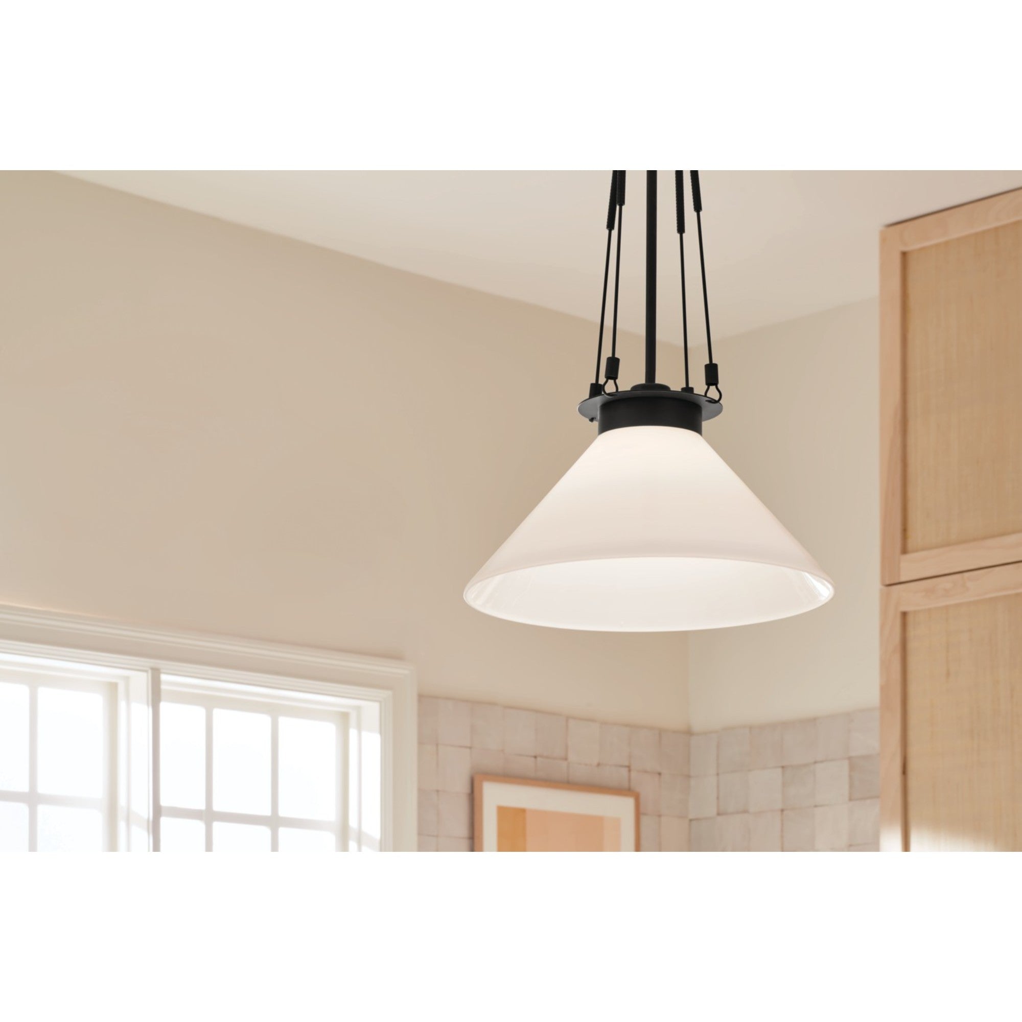 Albers 18" Pendant, Black Finish - Bees Lighting