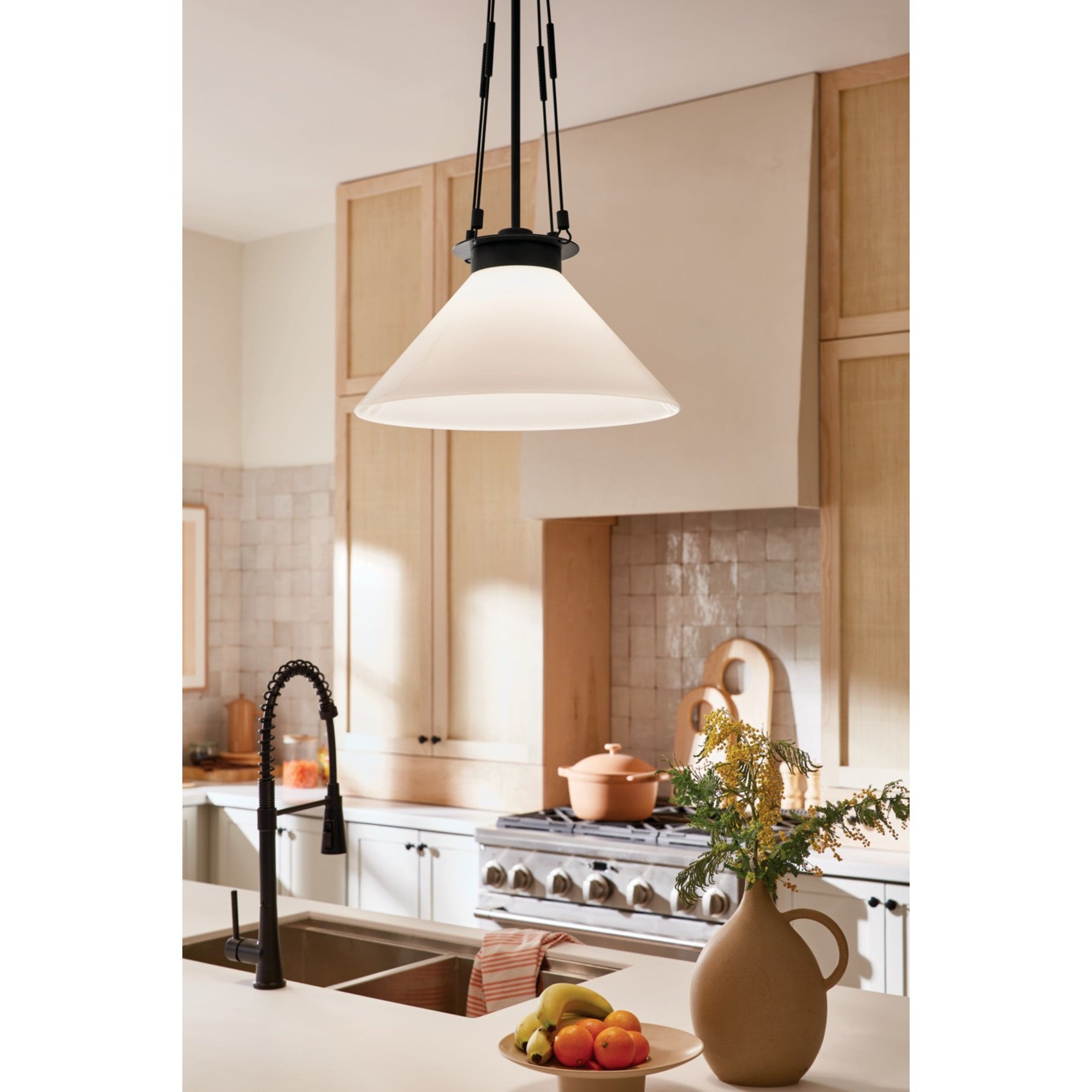 Albers 18" Pendant, Black Finish - Bees Lighting