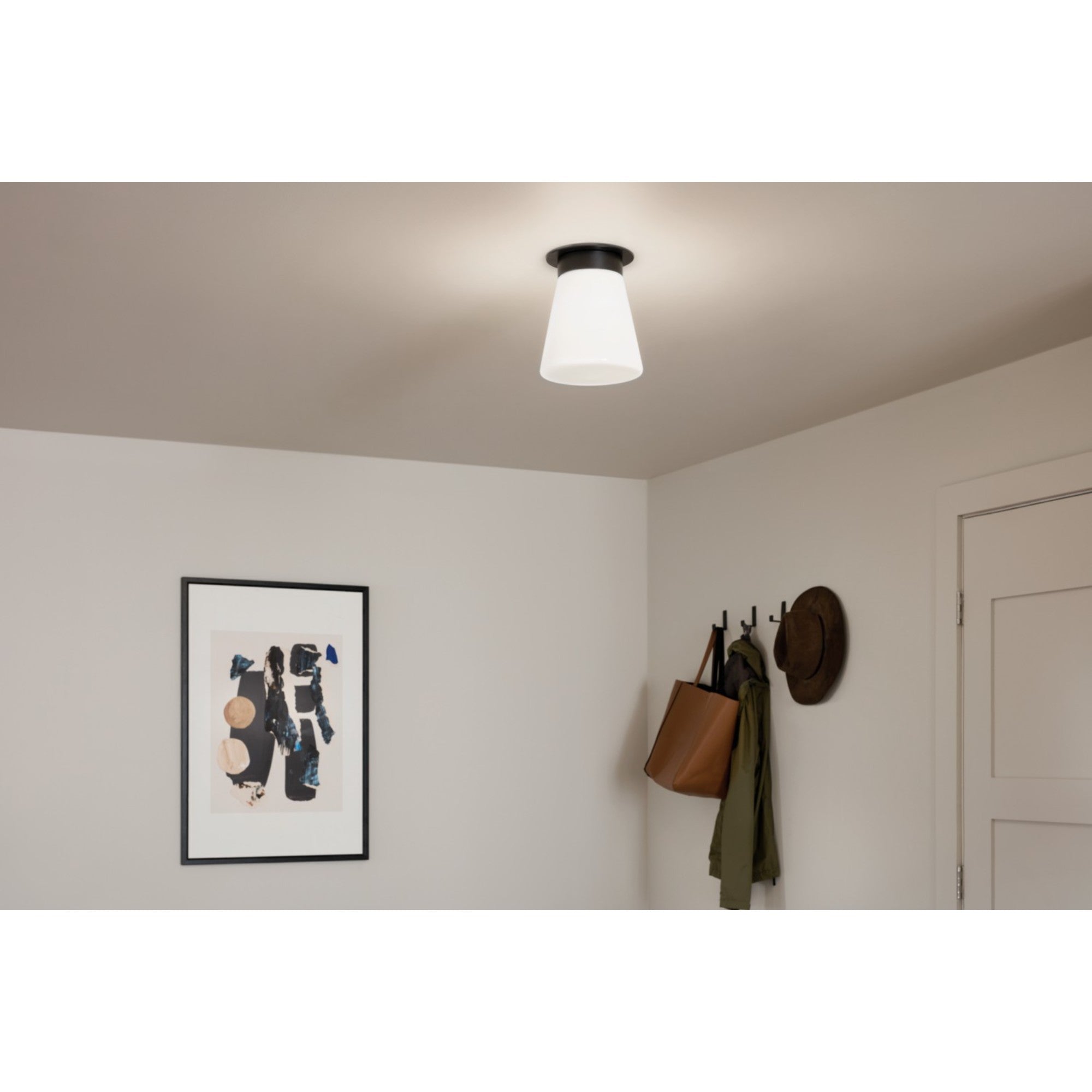 Albers 9" Flush Mount, Black Finish - Bees Lighting