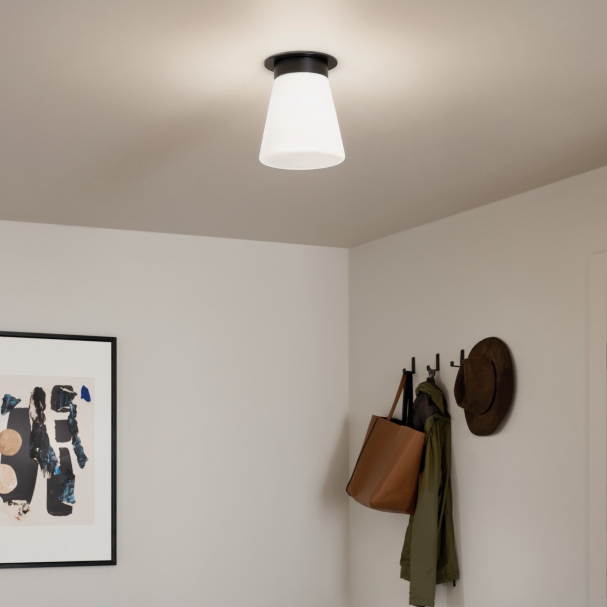 Albers 9" Flush Mount, Black Finish - Bees Lighting