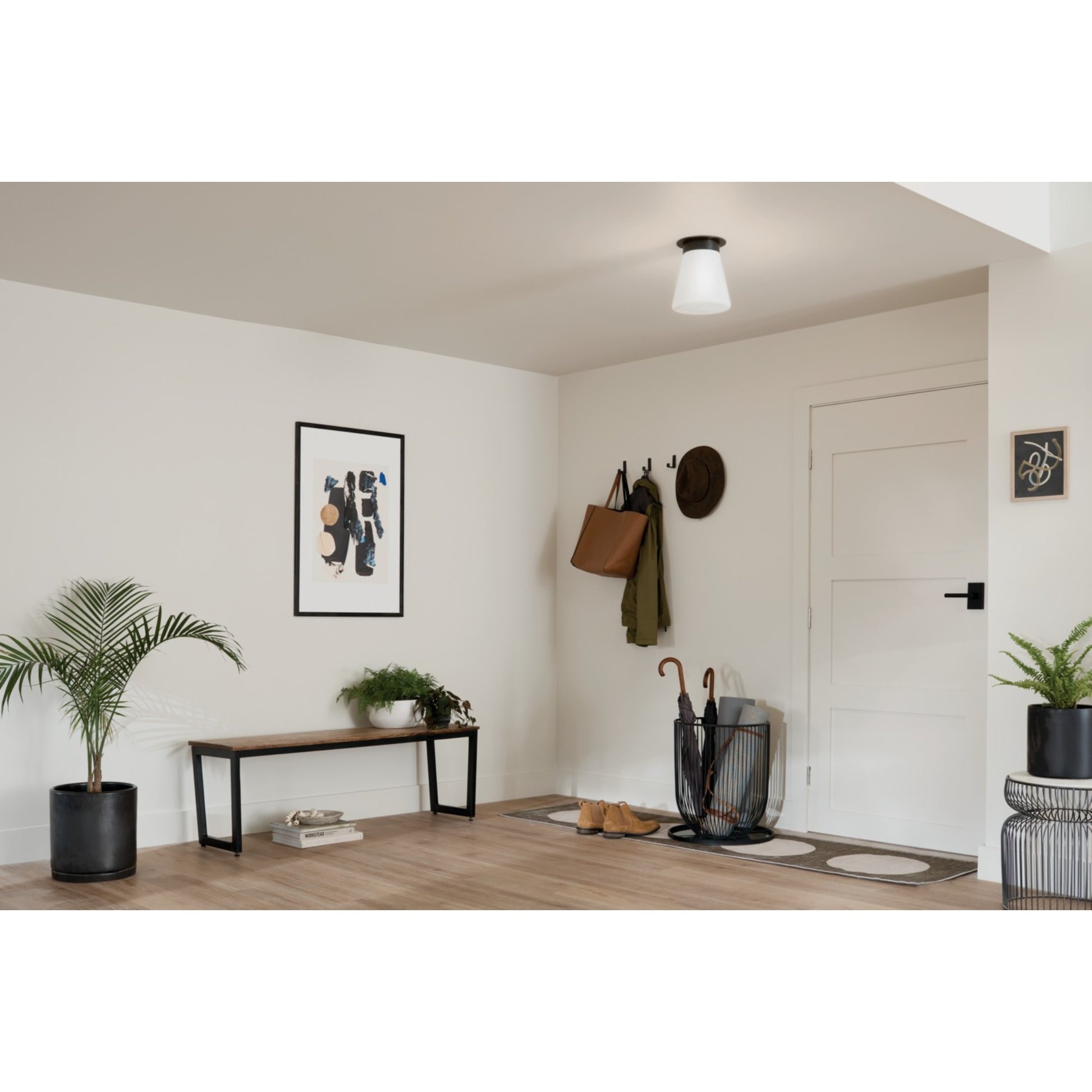Albers 9" Flush Mount, Black Finish - Bees Lighting
