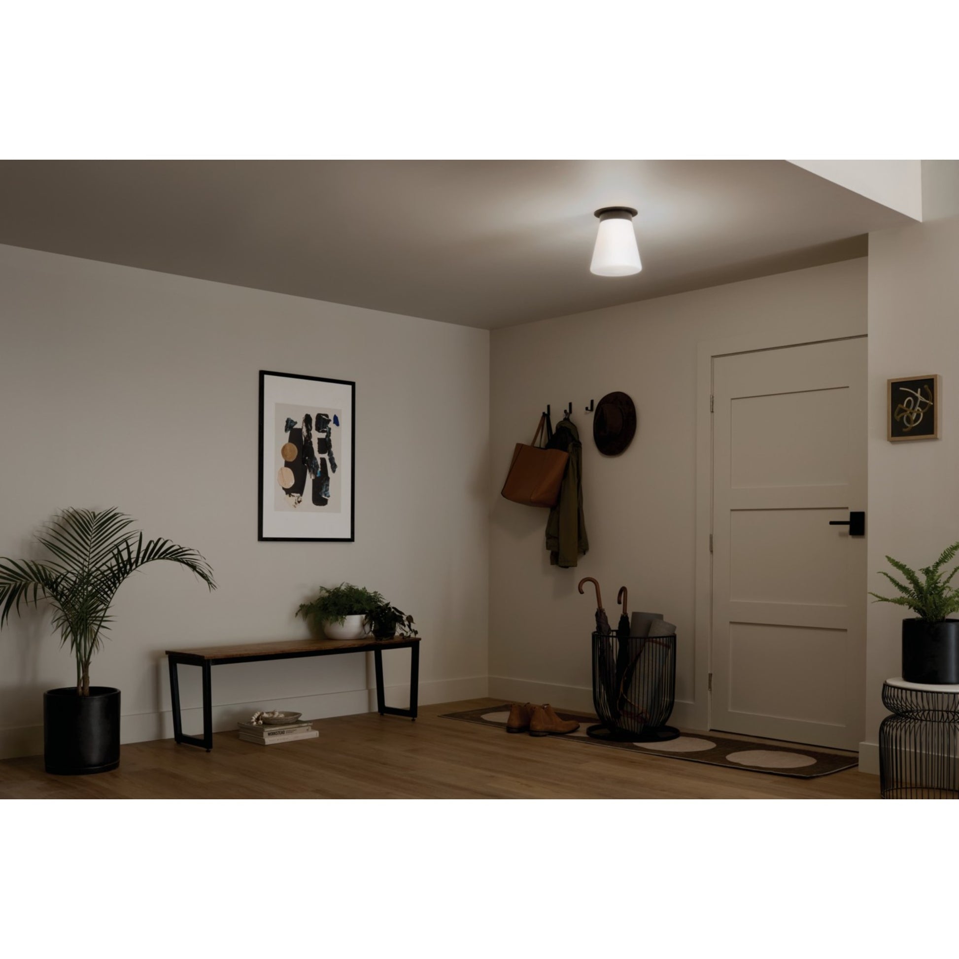 Albers 9" Flush Mount, Black Finish - Bees Lighting