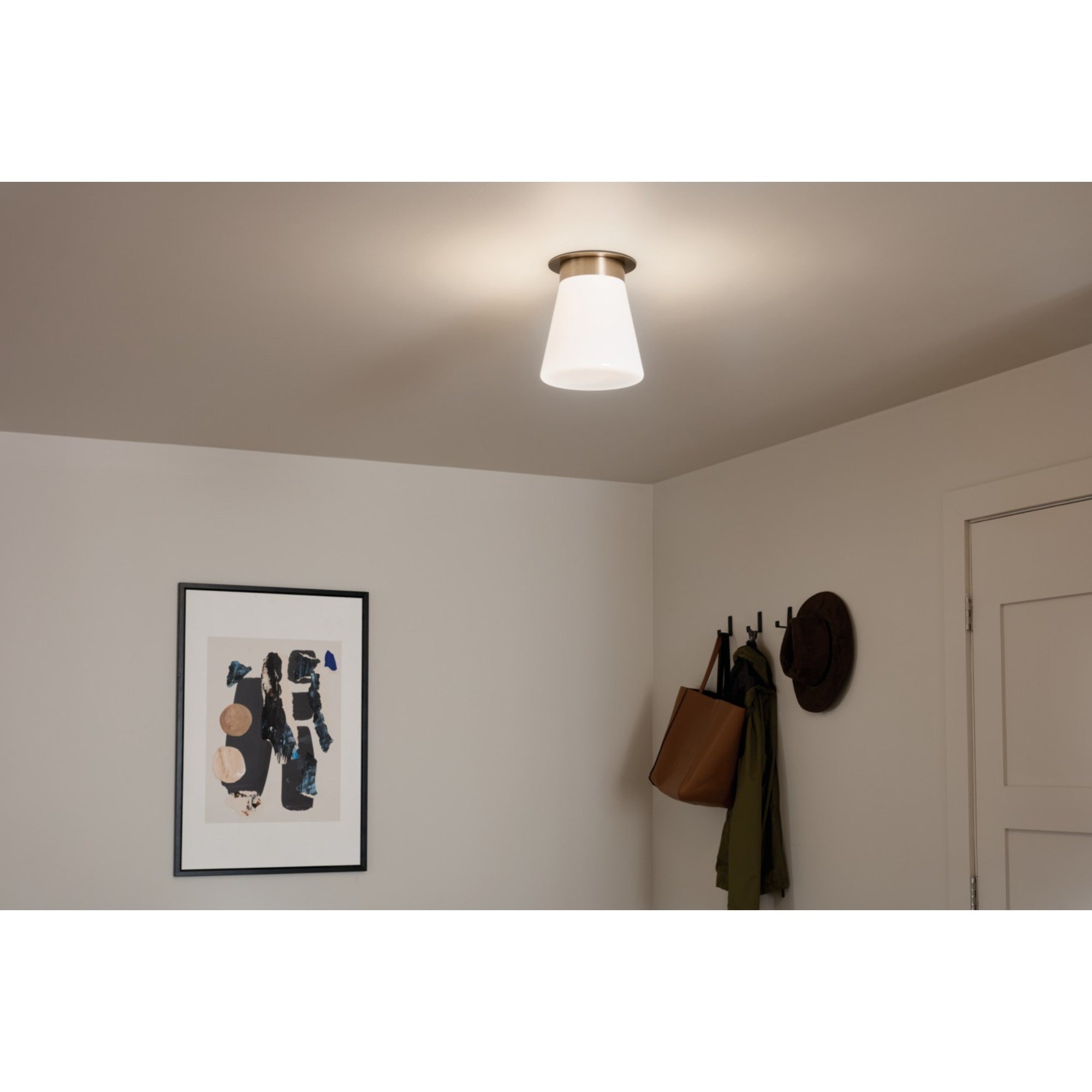 Albers 9" Flush Mount, Champagne Bronze Finish - Bees Lighting