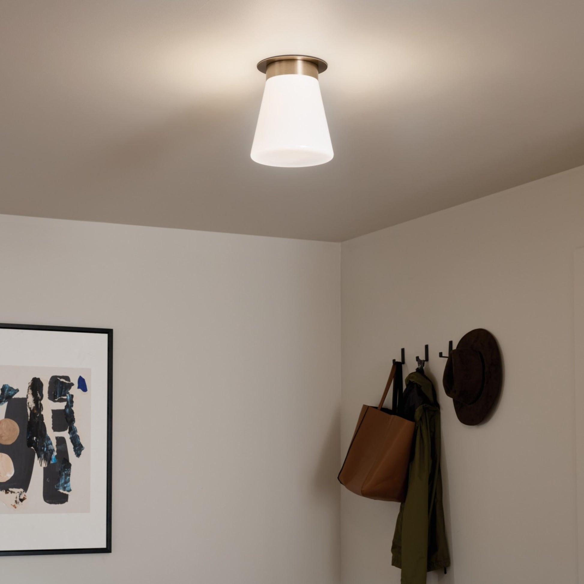 Albers 9" Flush Mount, Champagne Bronze Finish - Bees Lighting