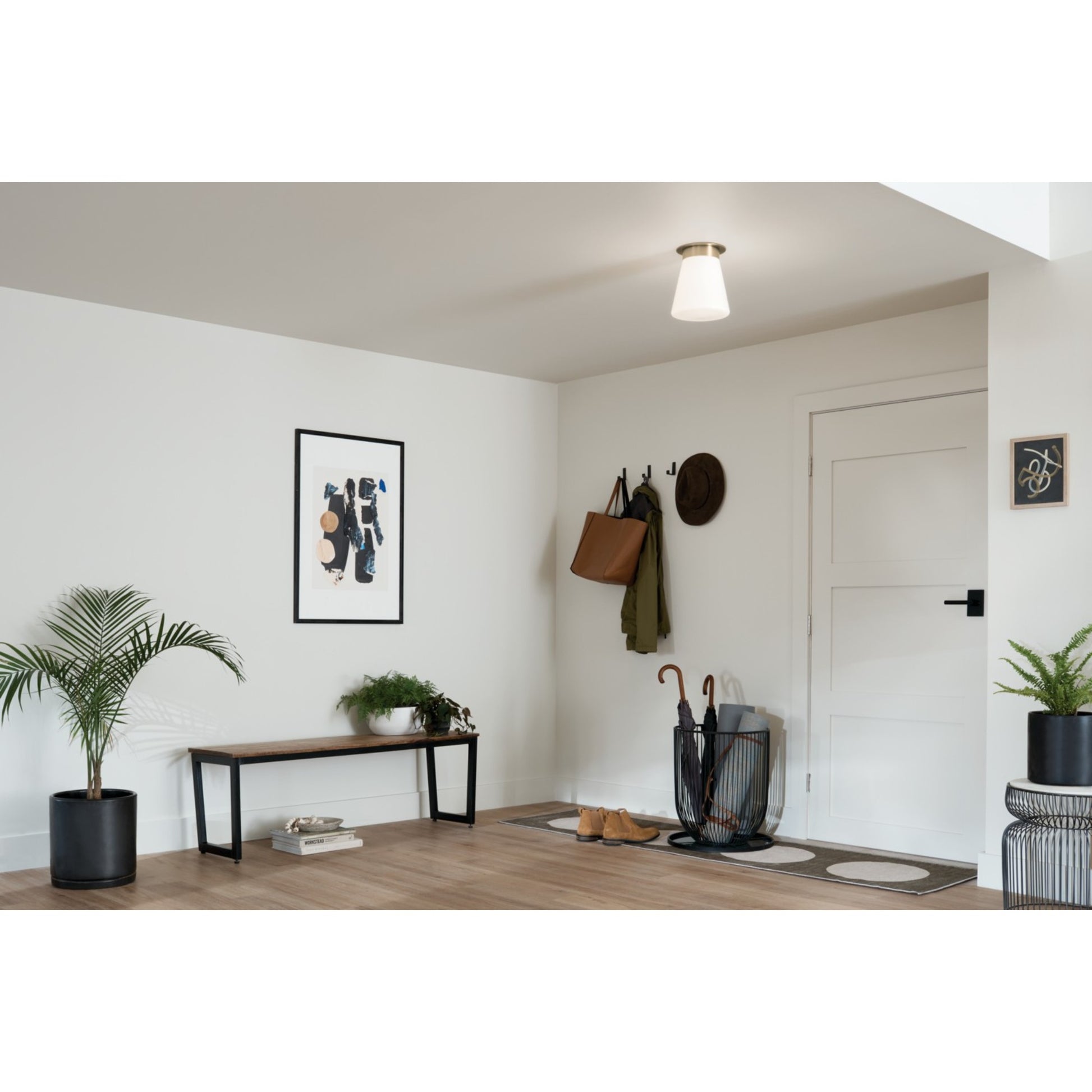 Albers 9" Flush Mount, Champagne Bronze Finish - Bees Lighting