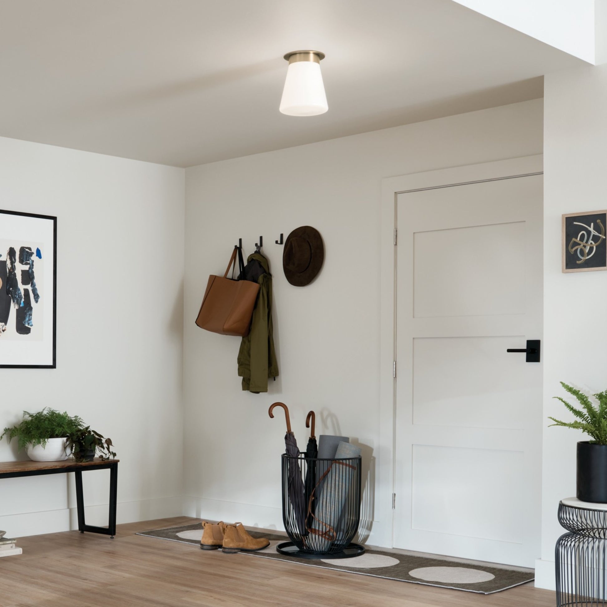 Albers 9" Flush Mount, Champagne Bronze Finish - Bees Lighting