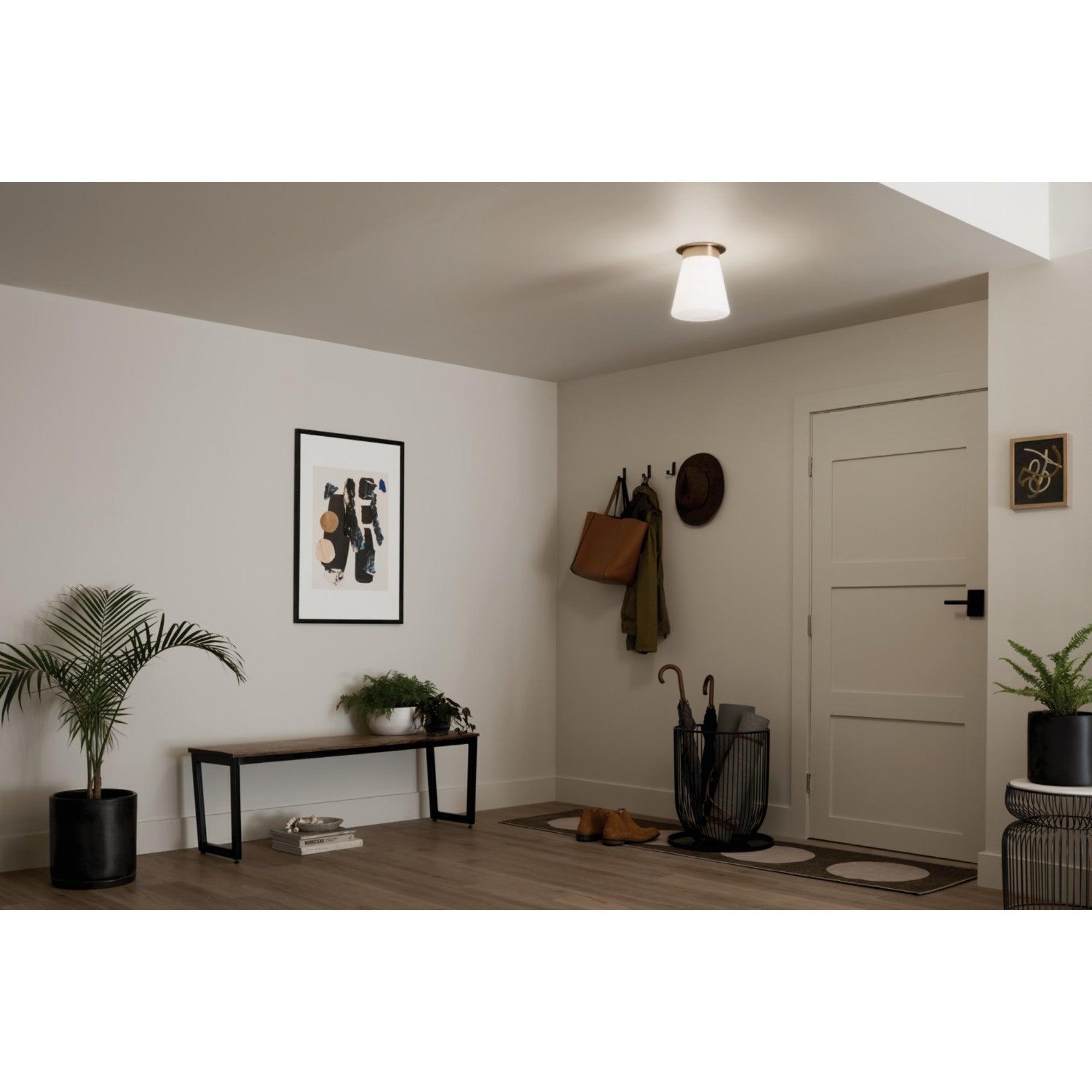 Albers 9" Flush Mount, Champagne Bronze Finish - Bees Lighting