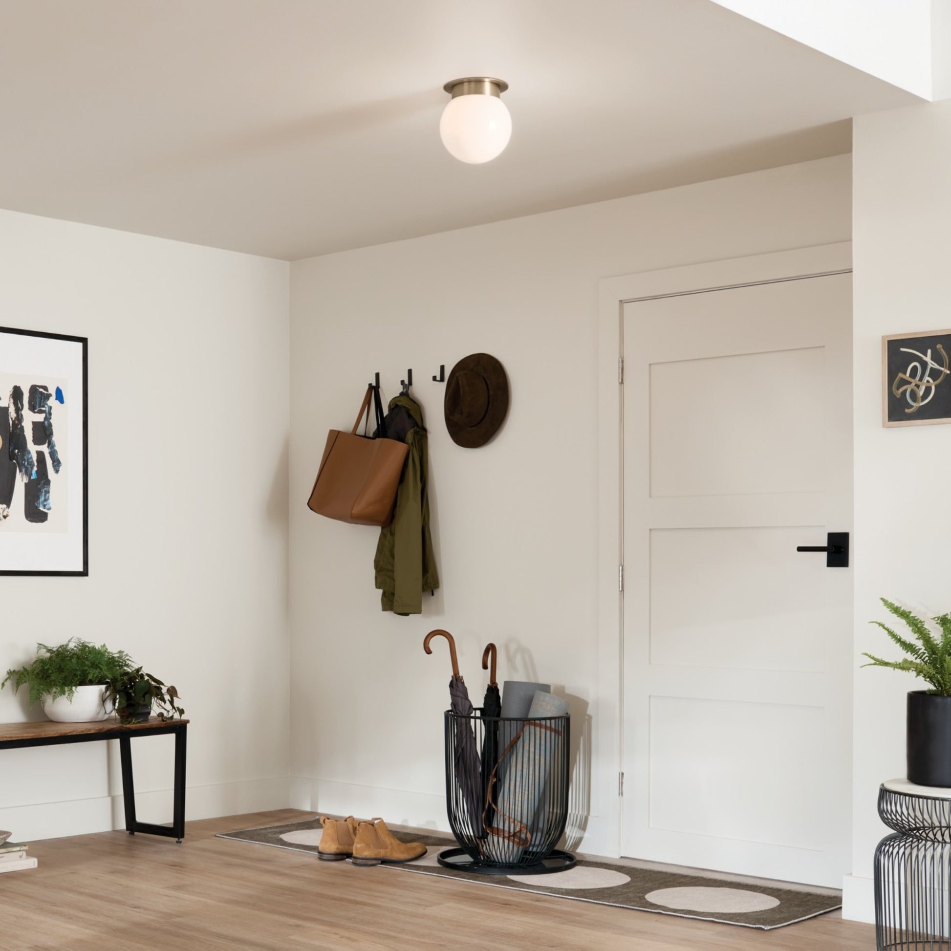 Albers 8" Flush Mount, Champagne Bronze Finish - Bees Lighting