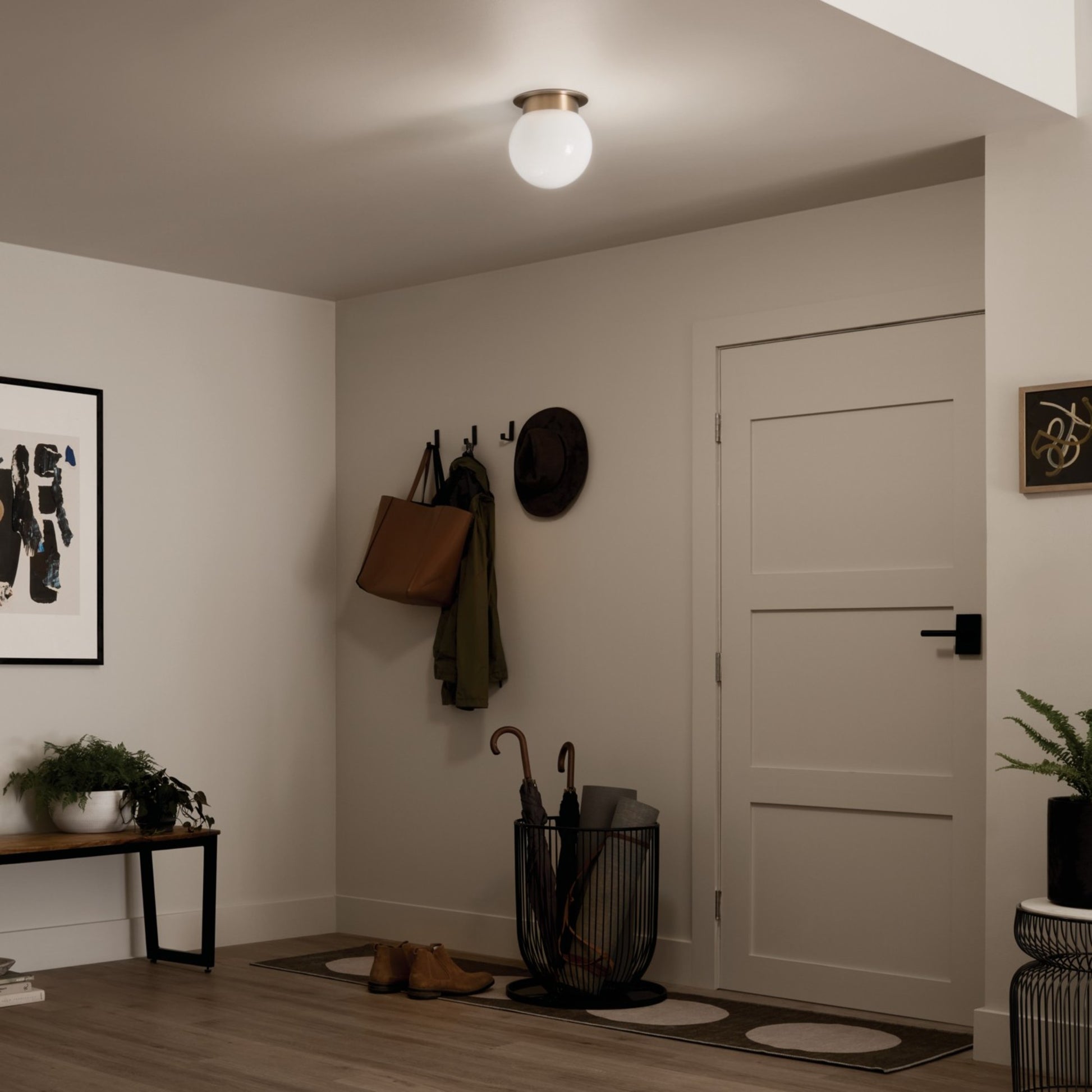 Albers 8" Flush Mount, Champagne Bronze Finish - Bees Lighting