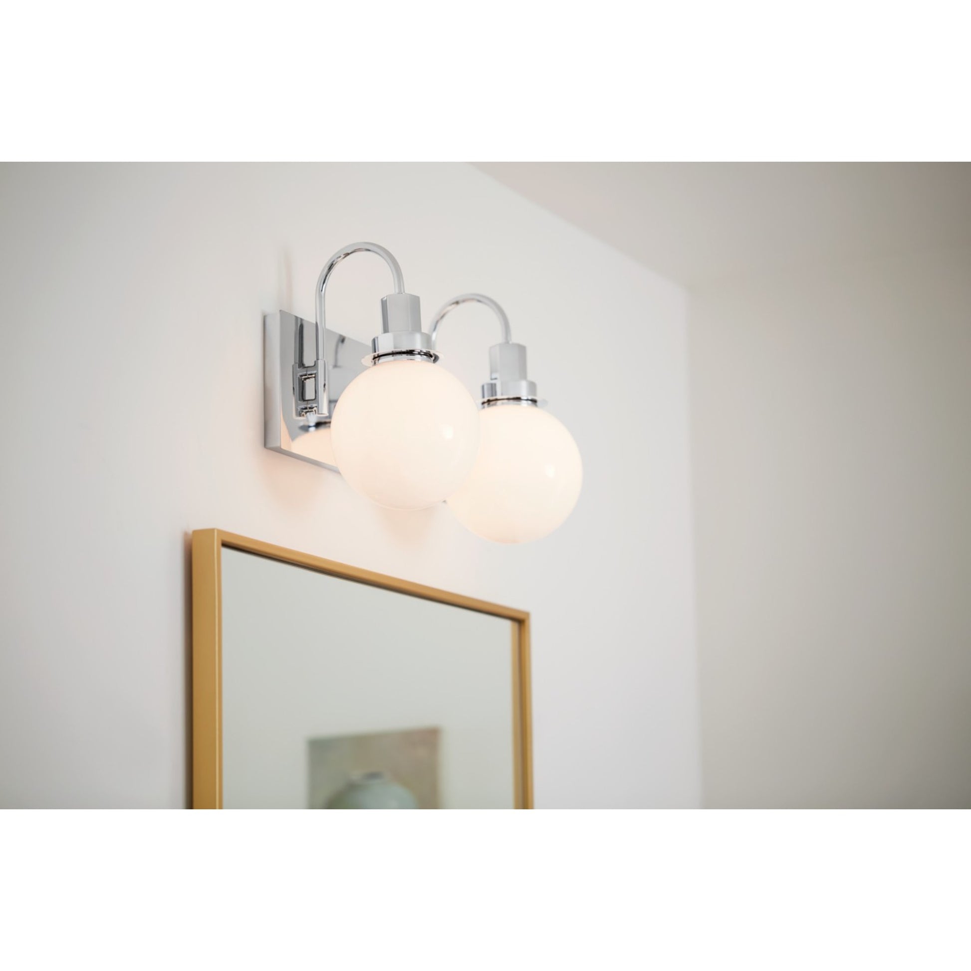 Hex 14" 2-Light Bath Vanity Light, Chrome Finish - Bees Lighting