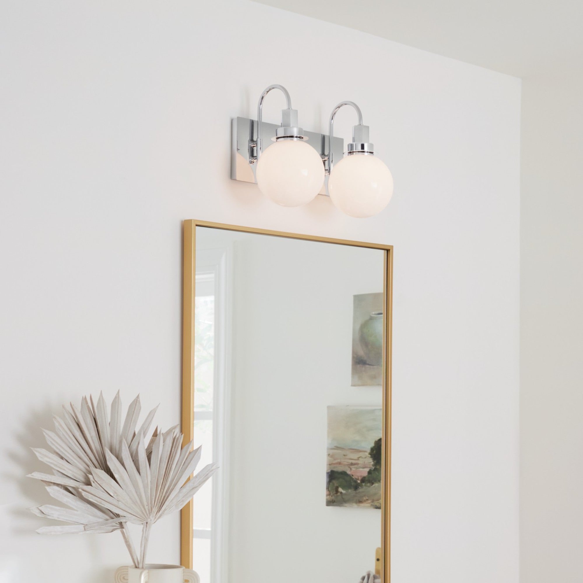 Hex 14" 2-Light Bath Vanity Light, Chrome Finish - Bees Lighting