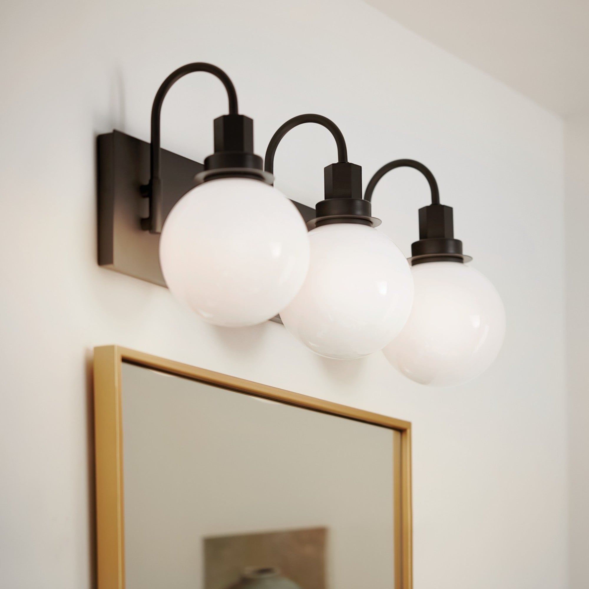 Hex 23" 3-Light Bath Vanity Light, Black Finish - Bees Lighting