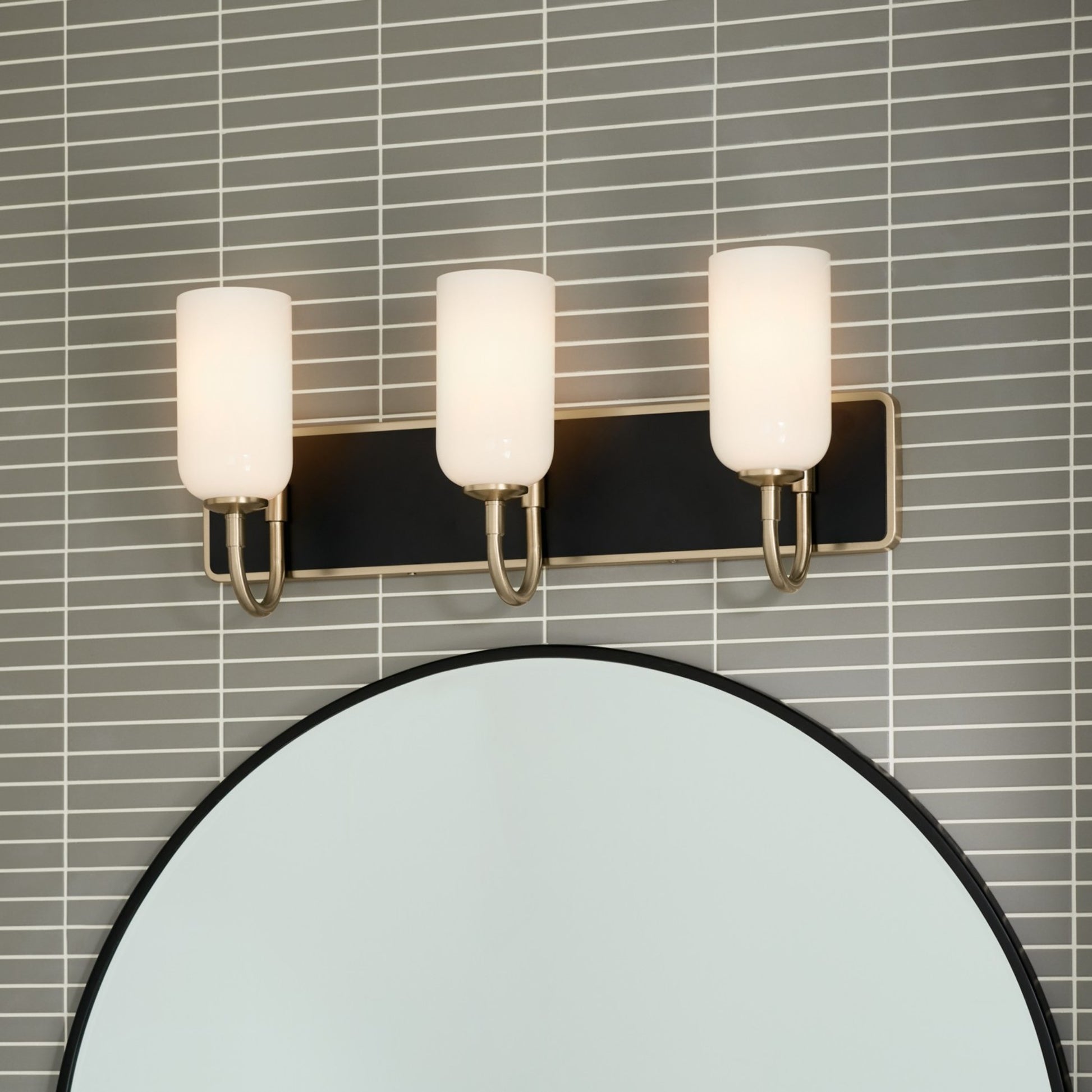 Solia 24" 3-Light Bath Vanity Light, Champagne Bronze Finish - Bees Lighting