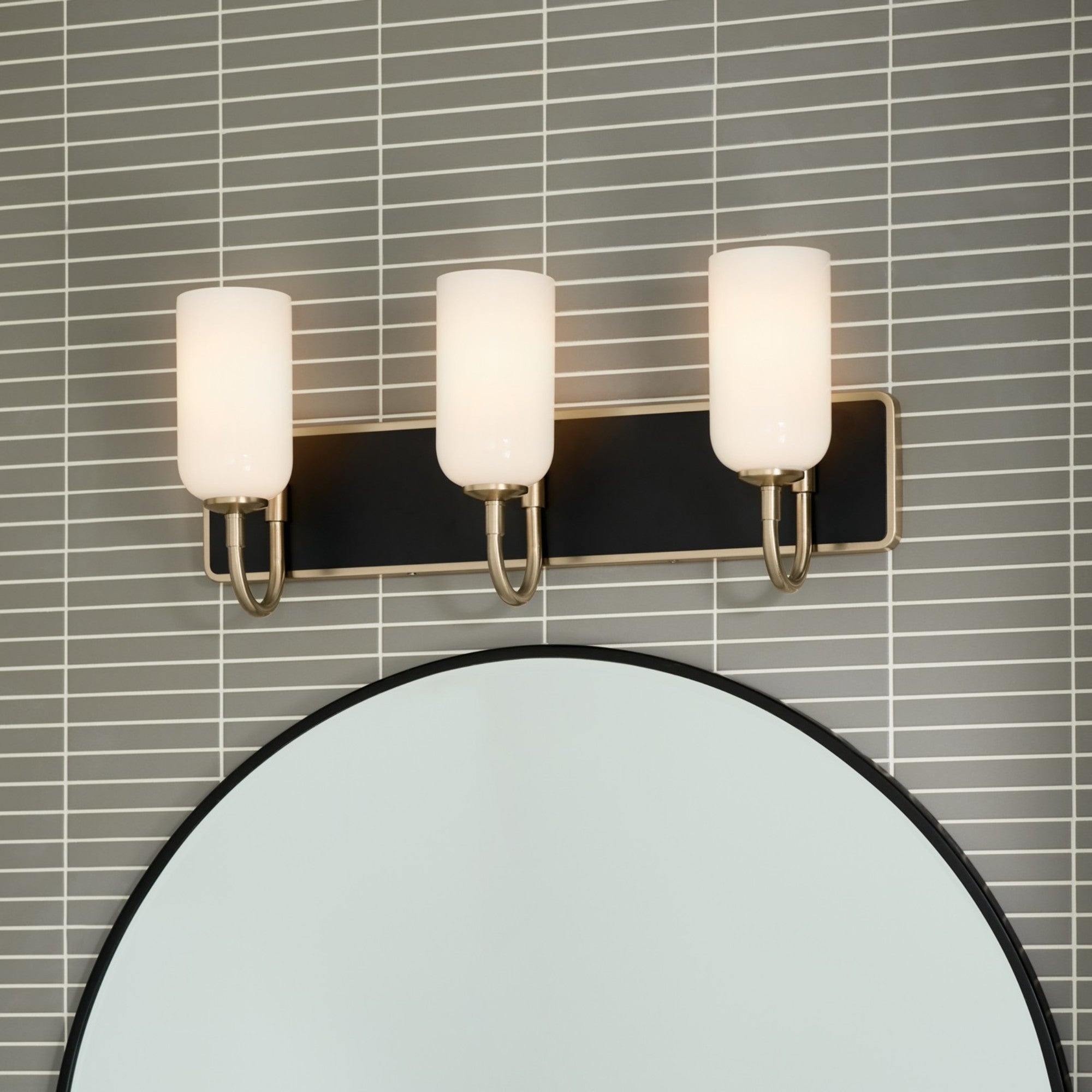 Solia 24" 3-Light Bath Vanity Light, Champagne Bronze Finish - Bees Lighting
