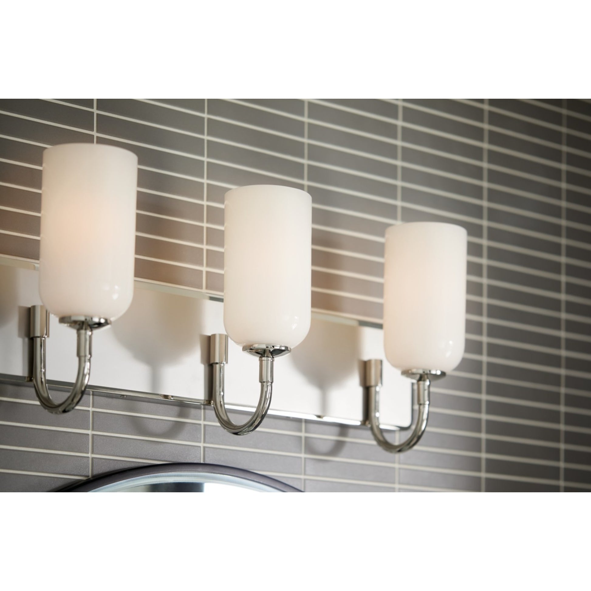 Solia 24" 3-Light Bath Vanity Light, Polished Nickel Finish - Bees Lighting