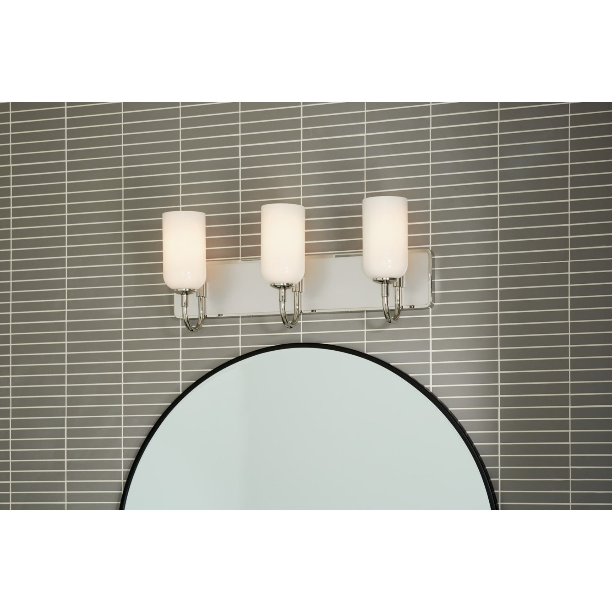 Solia 24" 3-Light Bath Vanity Light, Polished Nickel Finish - Bees Lighting