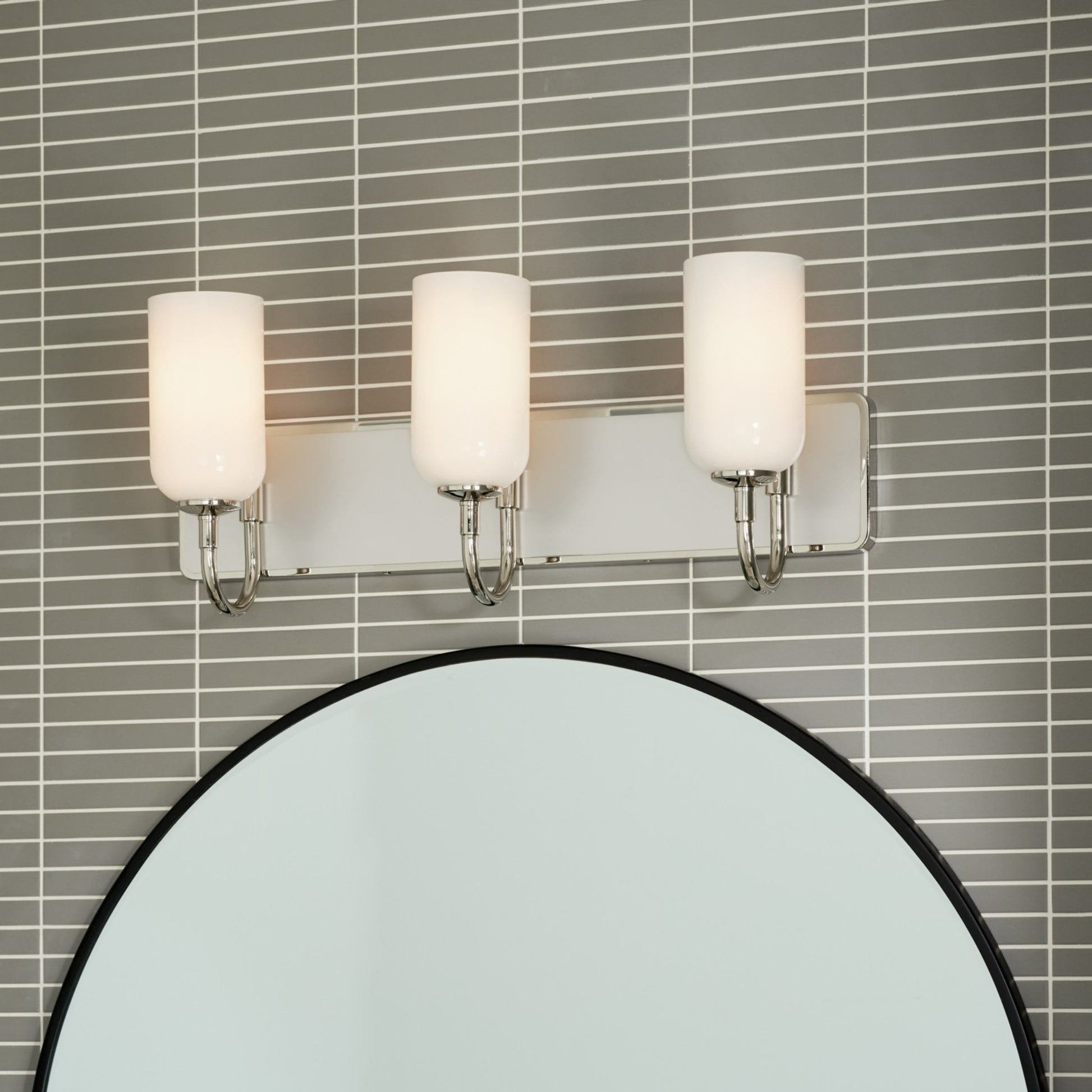 Solia 24" 3-Light Bath Vanity Light, Polished Nickel Finish - Bees Lighting
