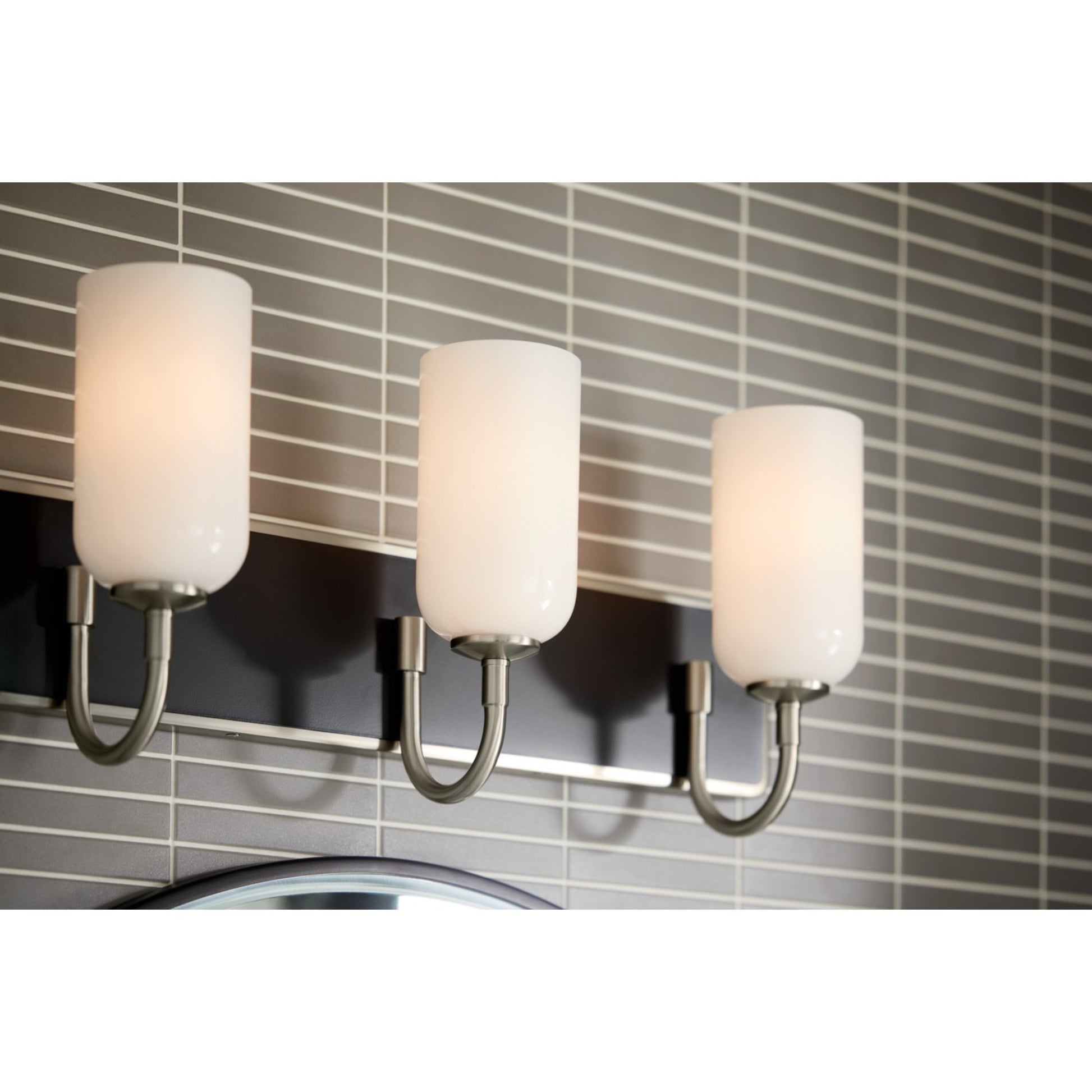Solia 24" 3-Light Bath Vanity Light, Brushed Nickel Finish - Bees Lighting