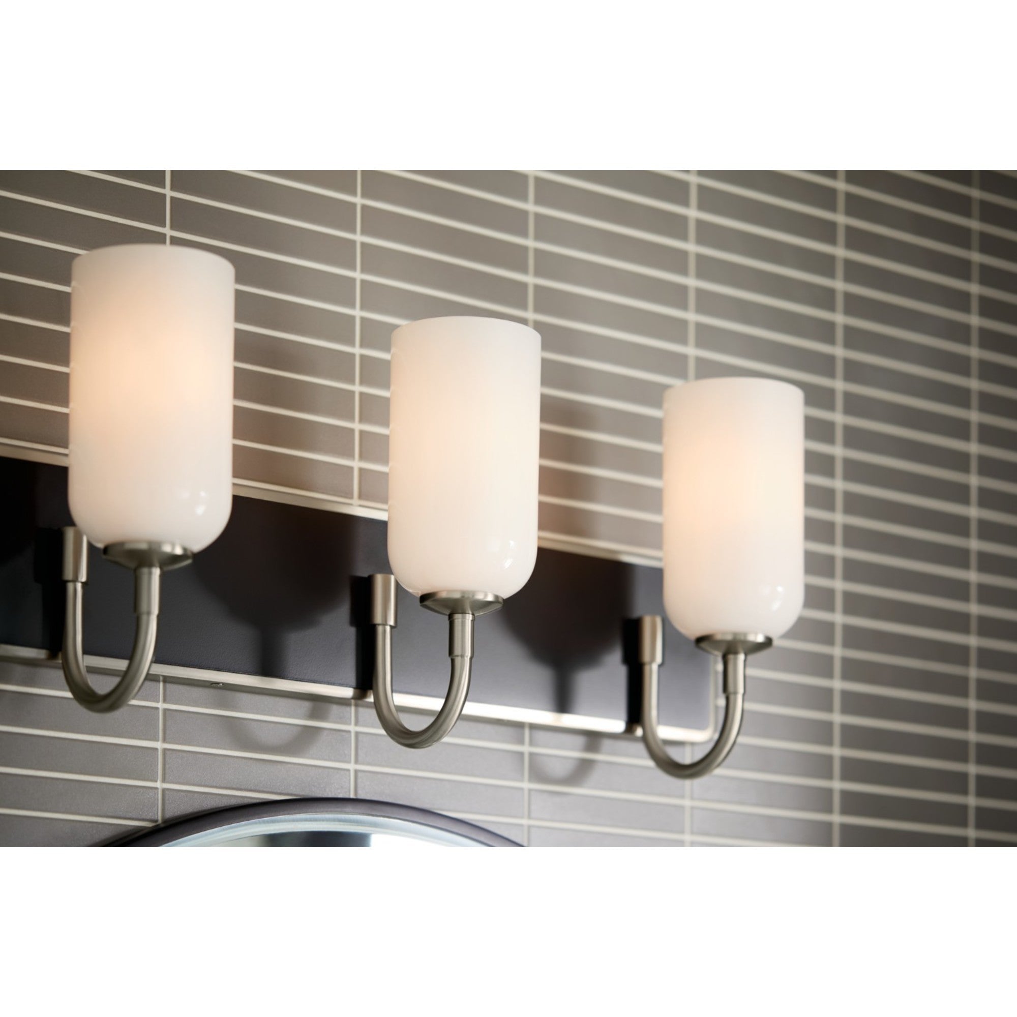 Solia 24" 3-Light Bath Vanity Light, Brushed Nickel Finish - Bees Lighting