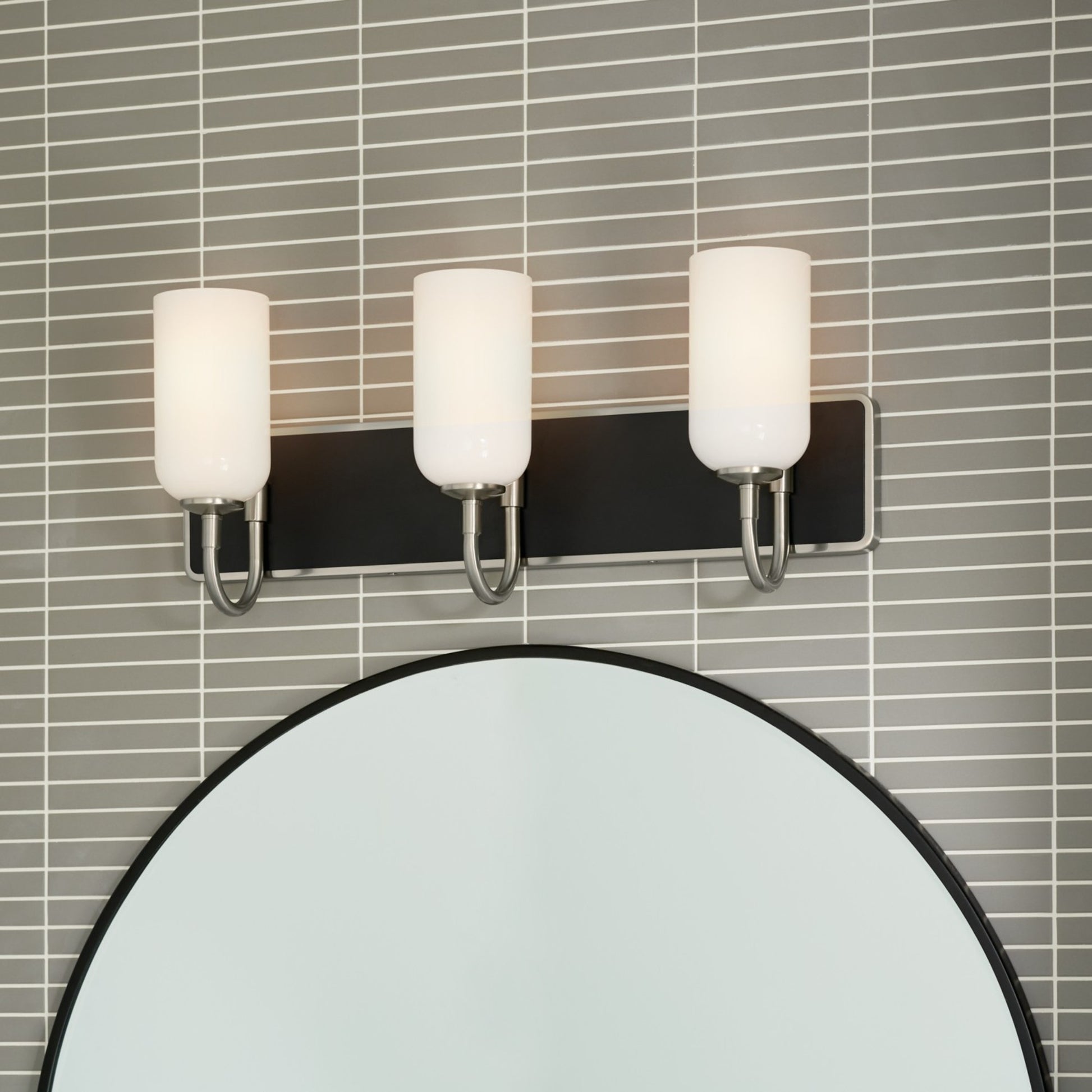 Solia 24" 3-Light Bath Vanity Light, Brushed Nickel Finish - Bees Lighting